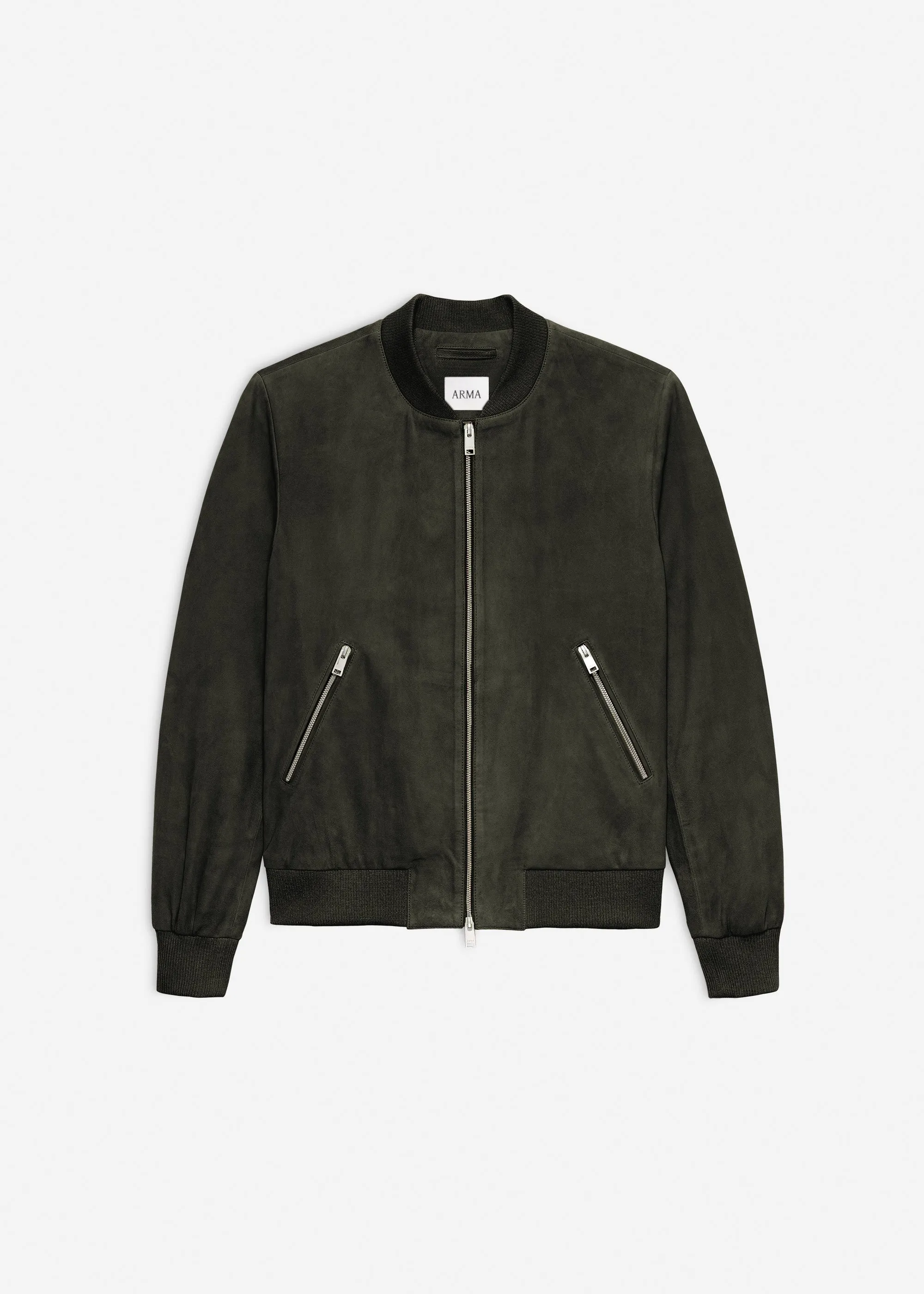 Didier | Suede Bomber Jacket | Dark Green sold by ARMA product image thumbnail 5