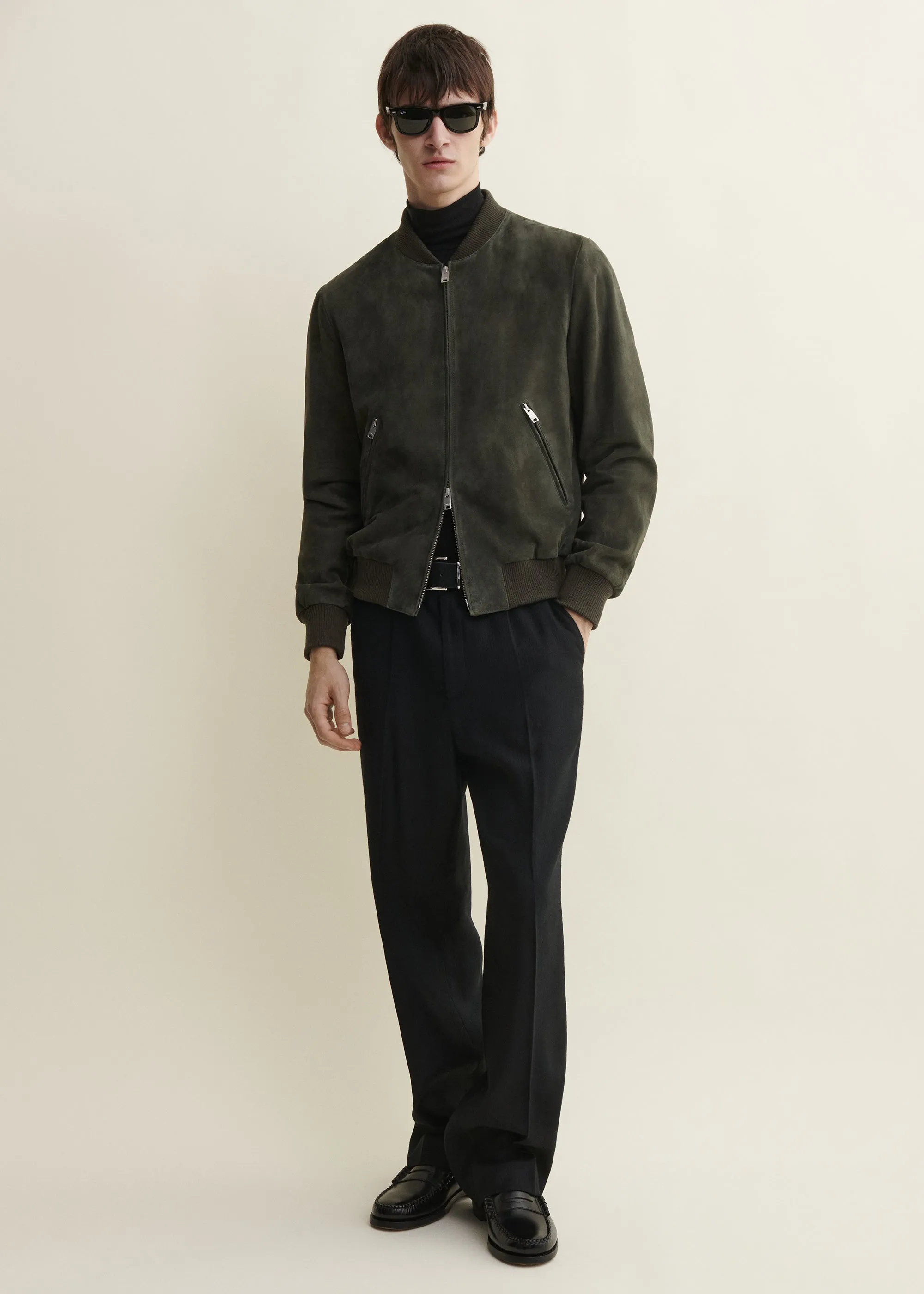 Didier | Suede Bomber Jacket | Dark Green sold by ARMA