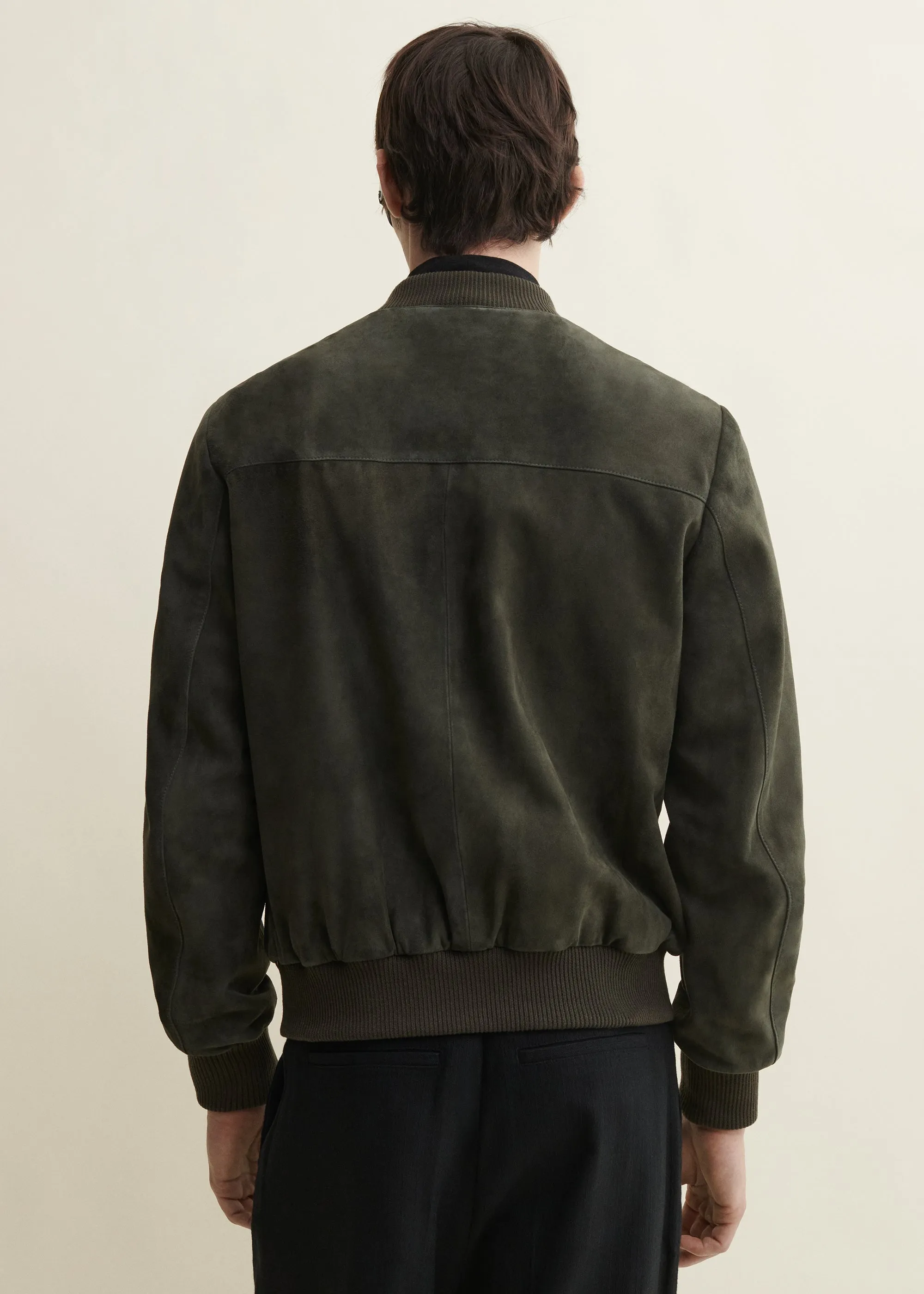 Didier | Suede Bomber Jacket | Dark Green sold by ARMA product image thumbnail 4