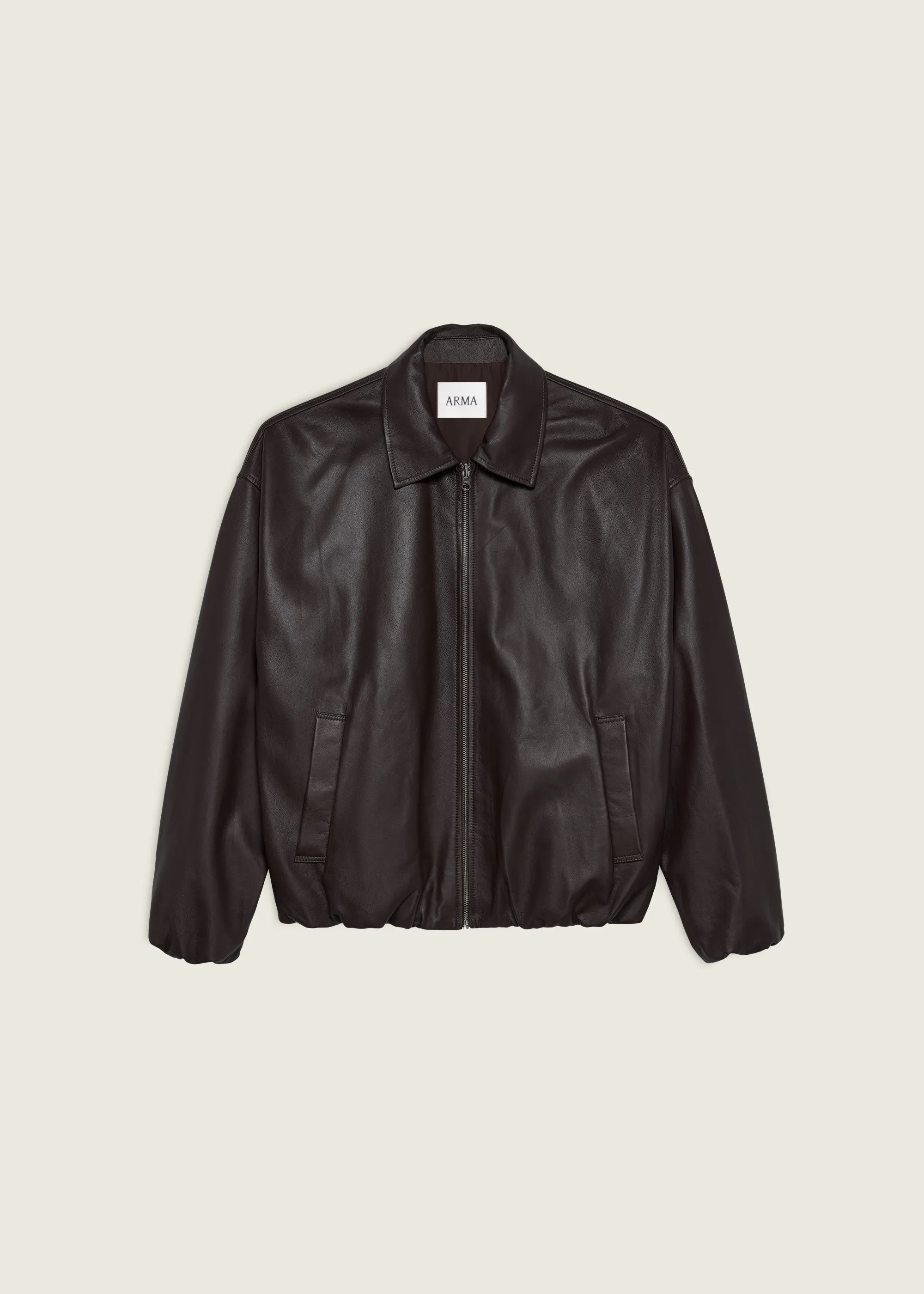 BACKETT | Leather Bomber Jacket | Coffee Bean sold by ARMA product image thumbnail 5