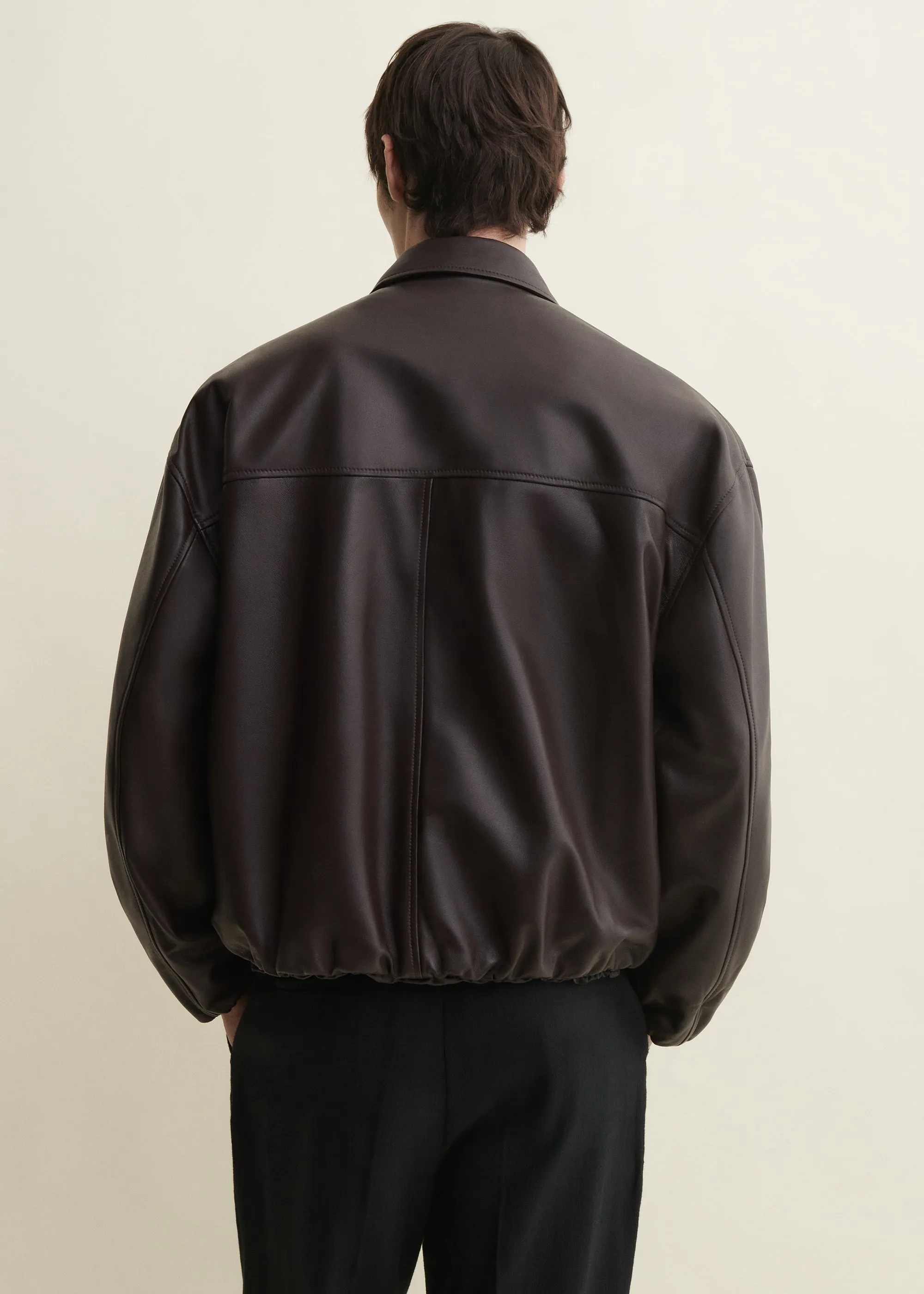 BACKETT | Leather Bomber Jacket | Coffee Bean sold by ARMA product image thumbnail 4