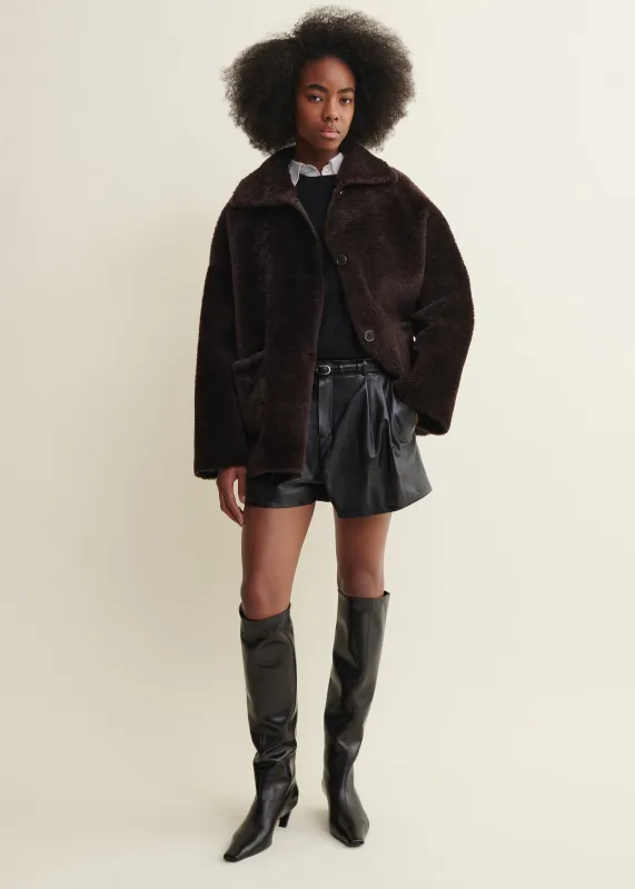 Isabella | Reversible Shearling Jacket | Coffee Bean made by ARMA