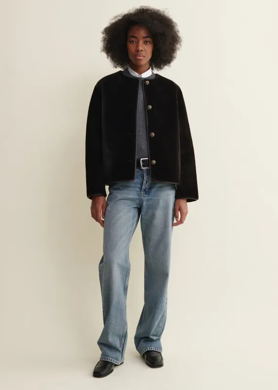 Gloria | Reversible Shearling Jacket | Coffee Bean made by ARMA