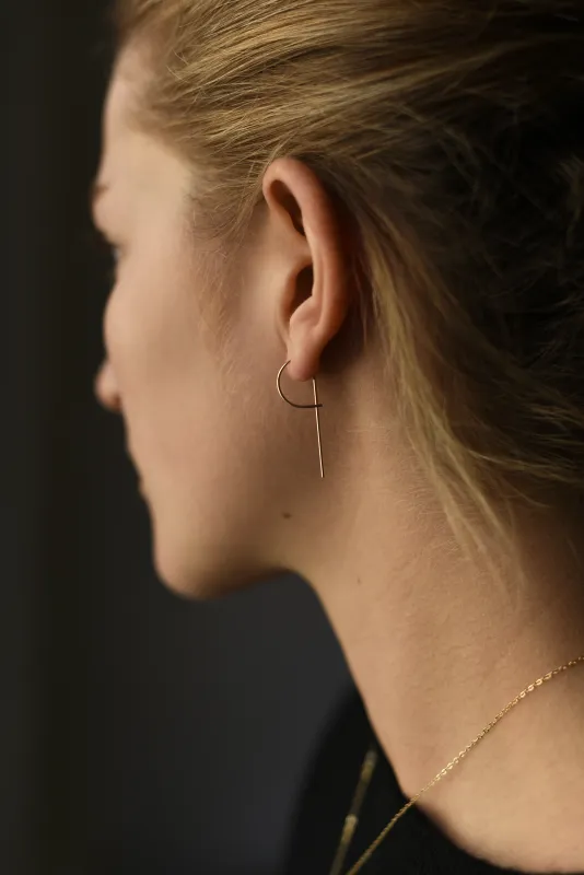 Medium Threader Earrings / EA-M-13 made by 864