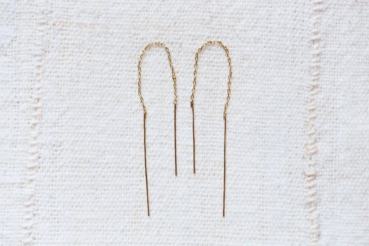 Chain Threader Earrings / EA-C-02 made by 864