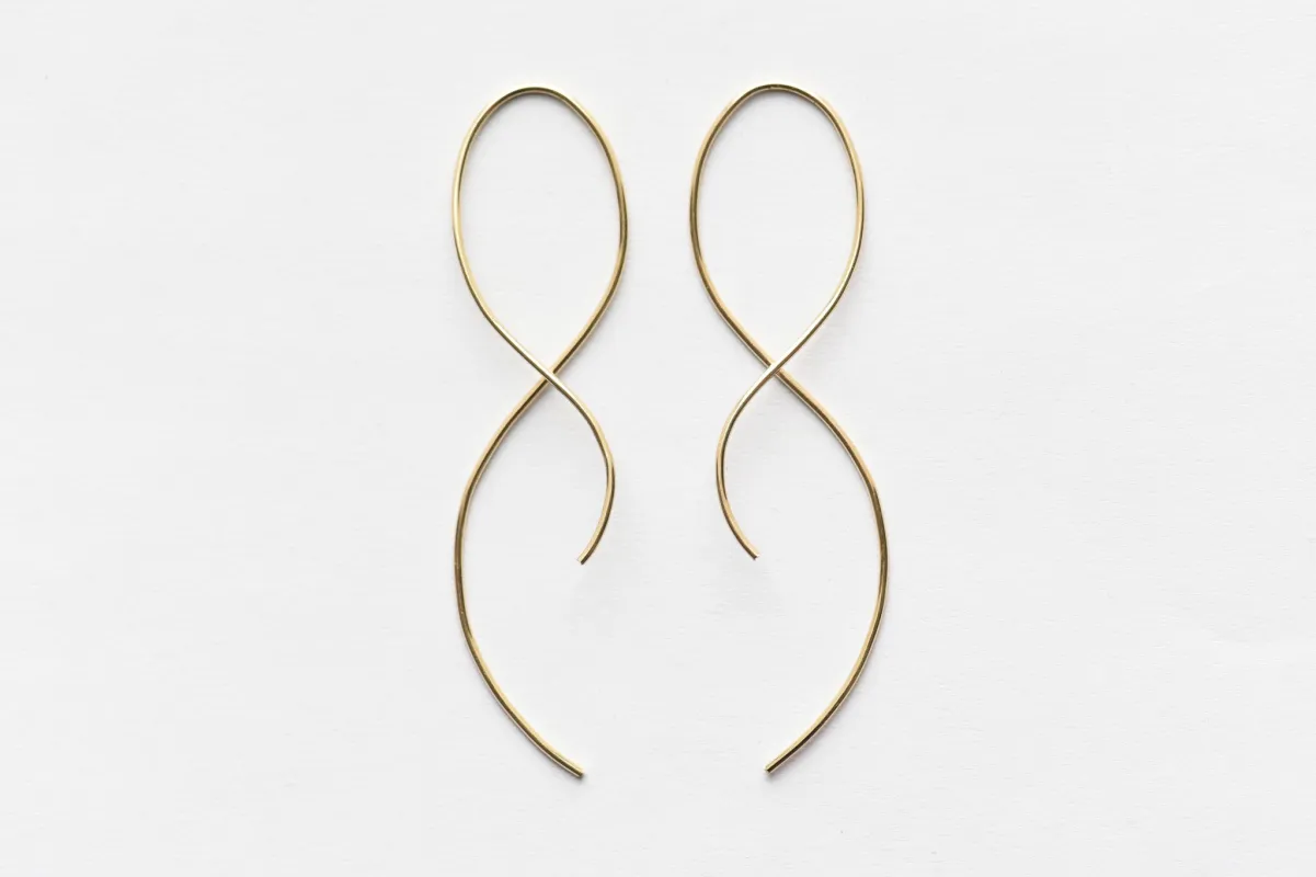 Large Threader Earrings / EA-L-01 made by 864