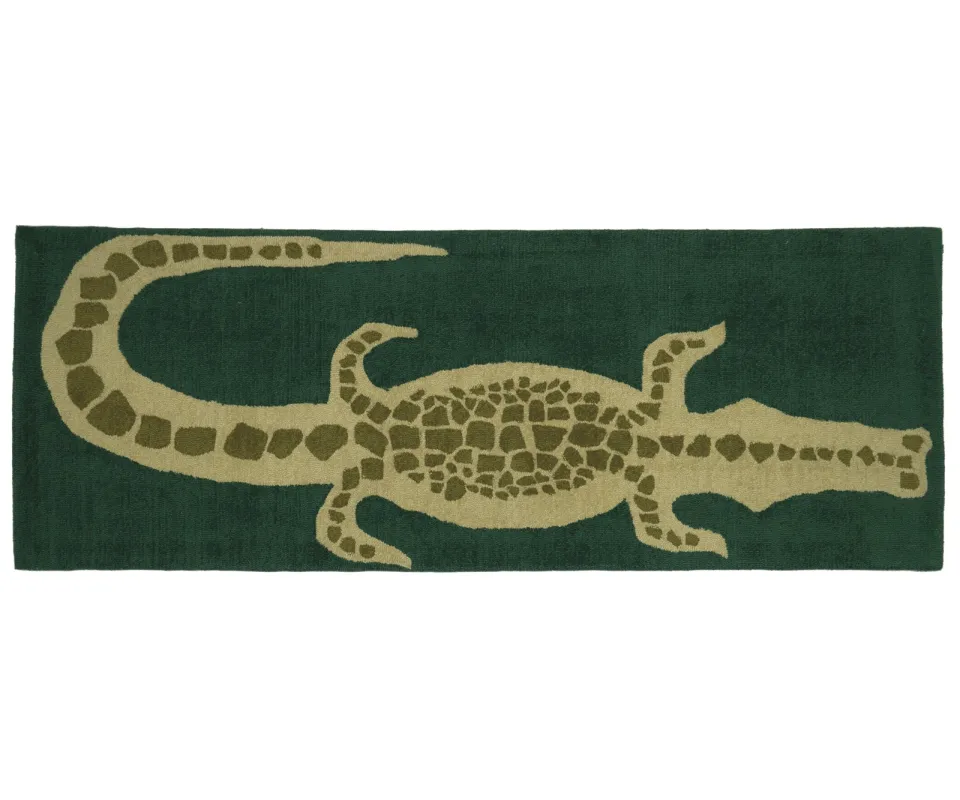 Wool Nylon Crocodile Runner - Dark Emerald made by Cold Picnic