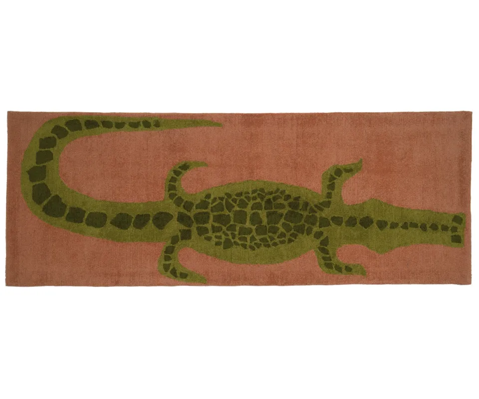 Wool Nylon Crocodile Runner - Tomato made by Cold Picnic