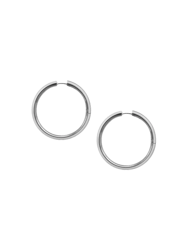 Silver Large Seamless Hoops sold by Laura Lombardi