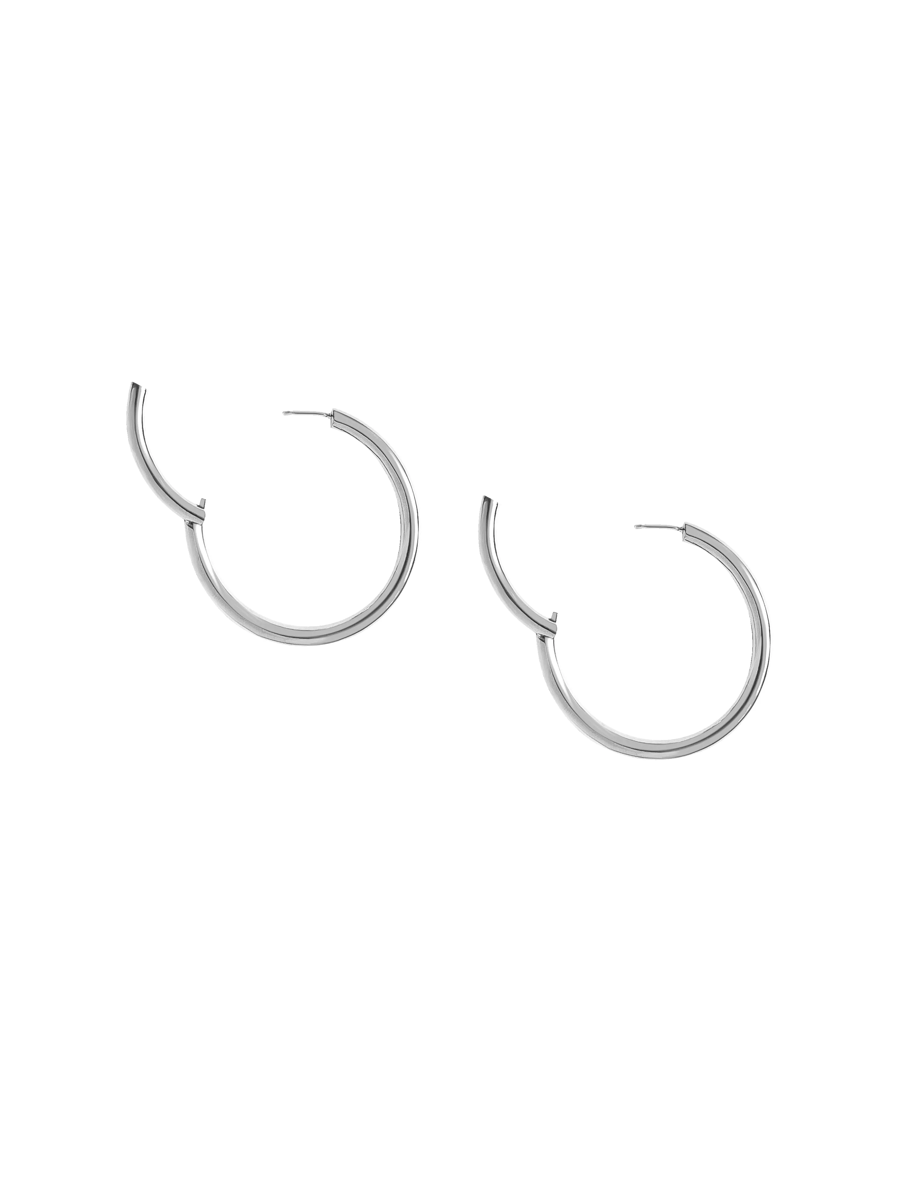 Silver Large Seamless Hoops sold by Laura Lombardi product image thumbnail 5