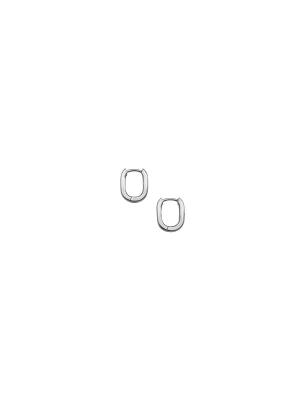 Silver Mini Fissa Hoops sold by Laura Lombardi