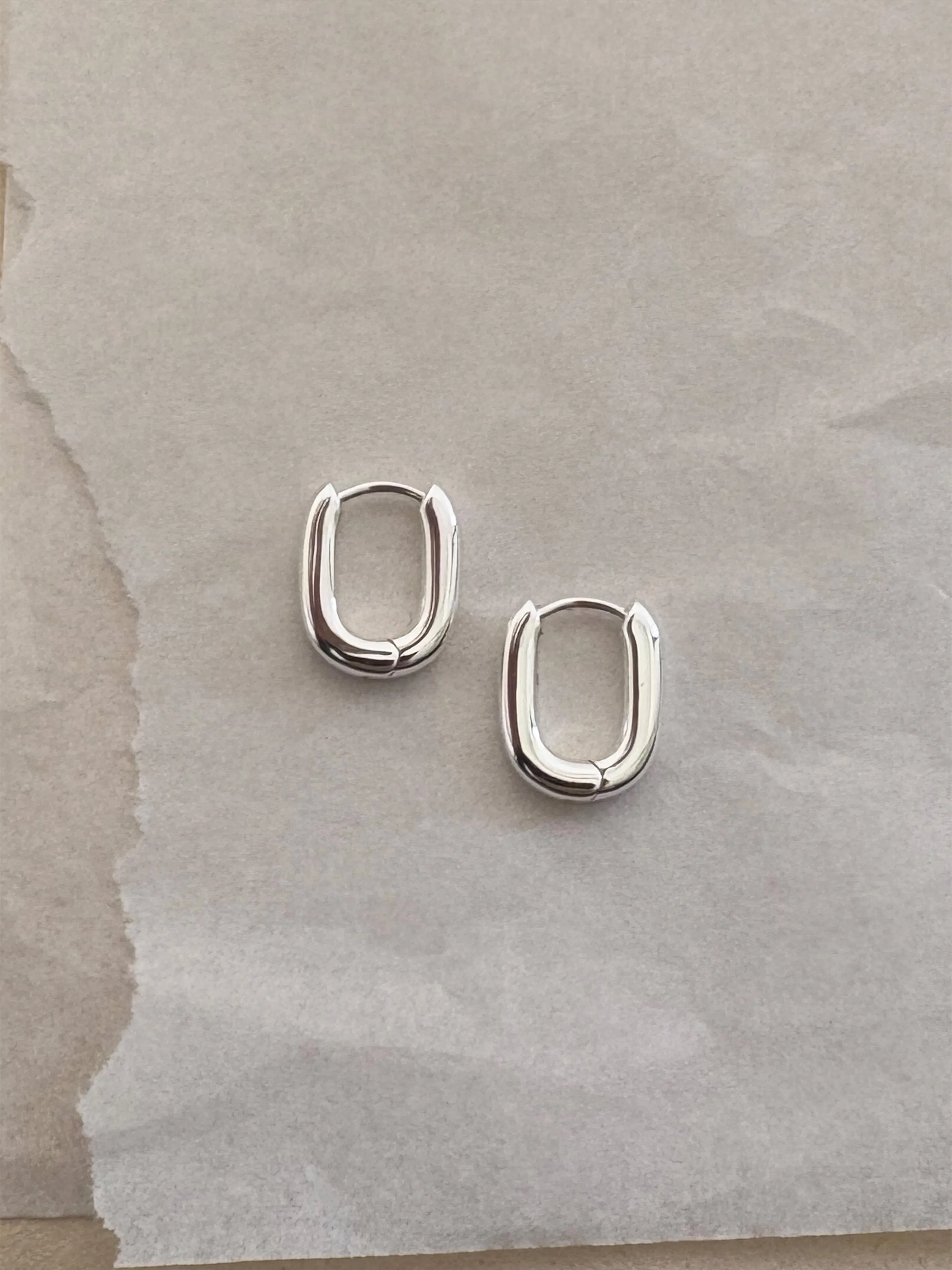 Silver Mini Fissa Hoops sold by Laura Lombardi product image thumbnail 3