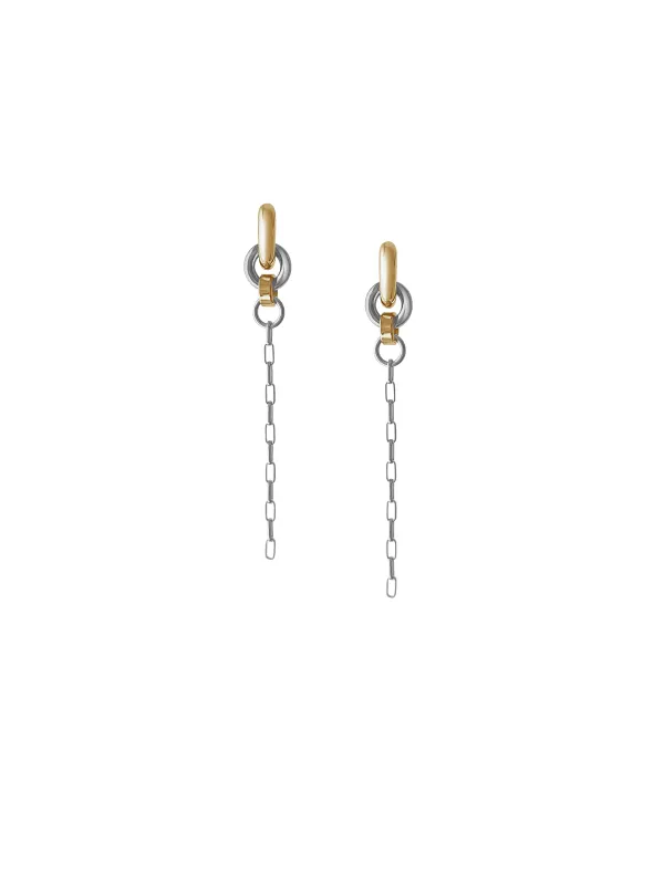 Two Tone Pezza Earrings sold by Laura Lombardi
