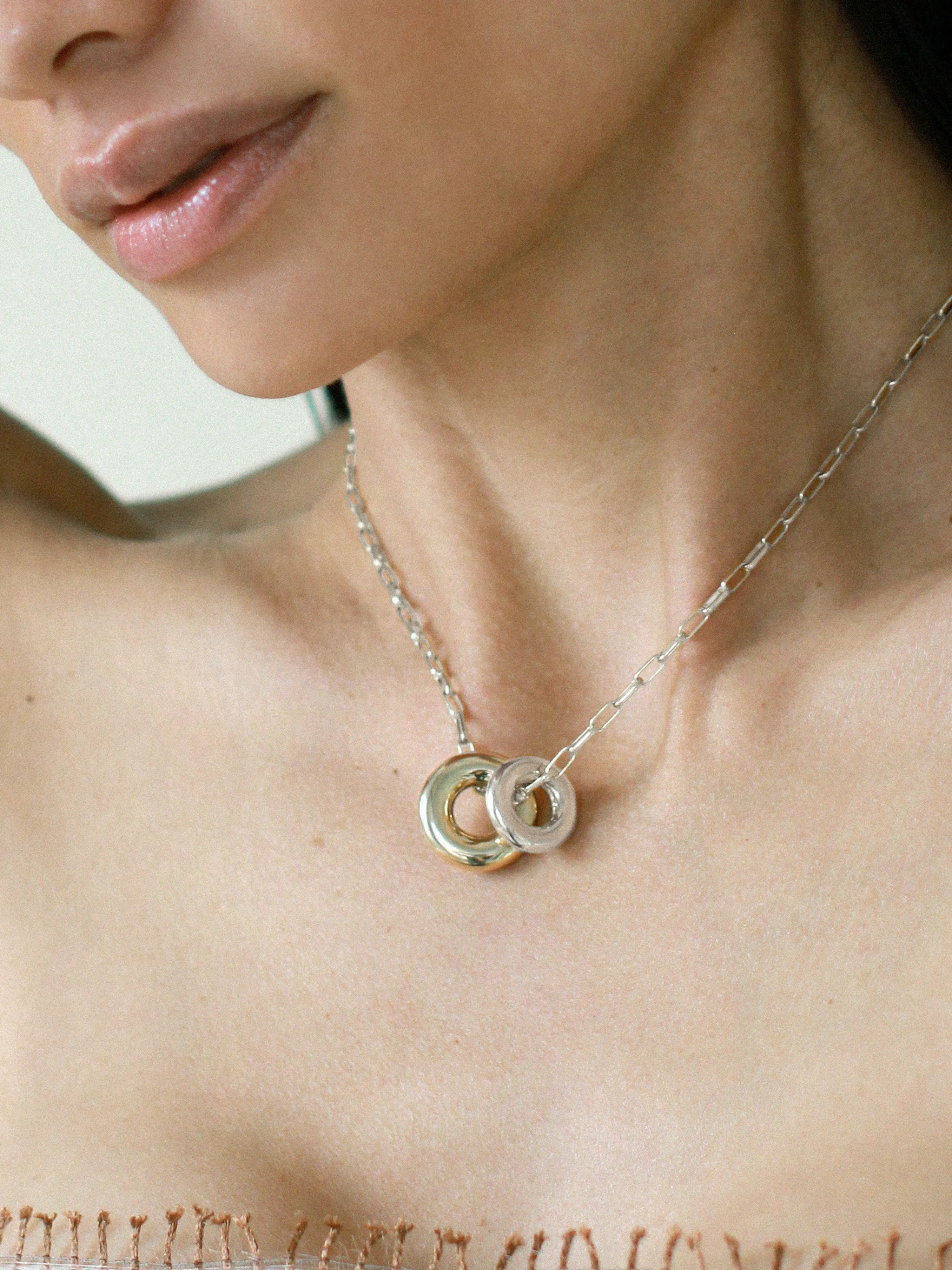 Two Tone Moneta Necklace sold by Laura Lombardi product image thumbnail 2