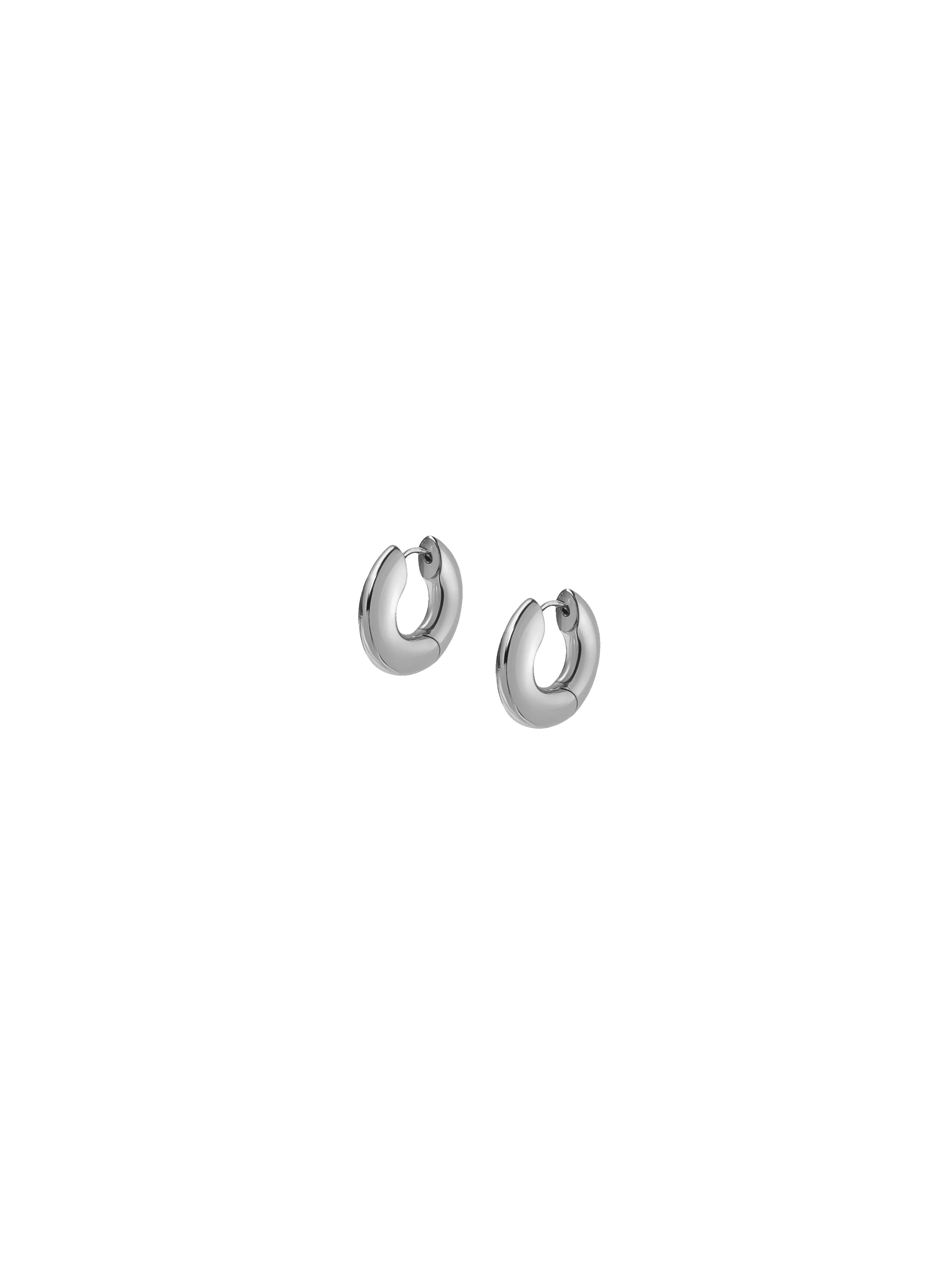 Silver Medium Terra Hoops sold by Laura Lombardi product image thumbnail 4