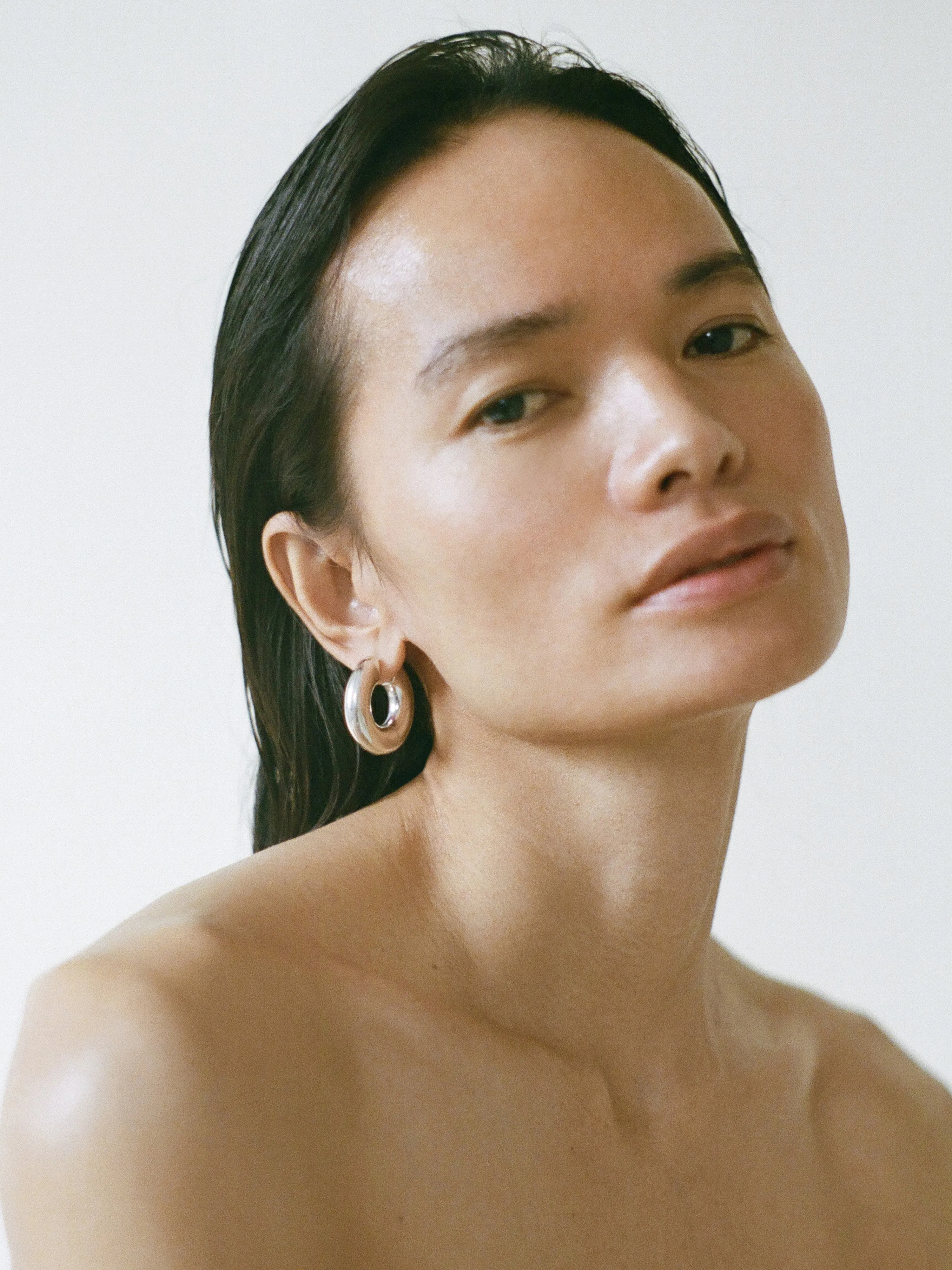 Silver Terra Hoops sold by Laura Lombardi product image thumbnail 5
