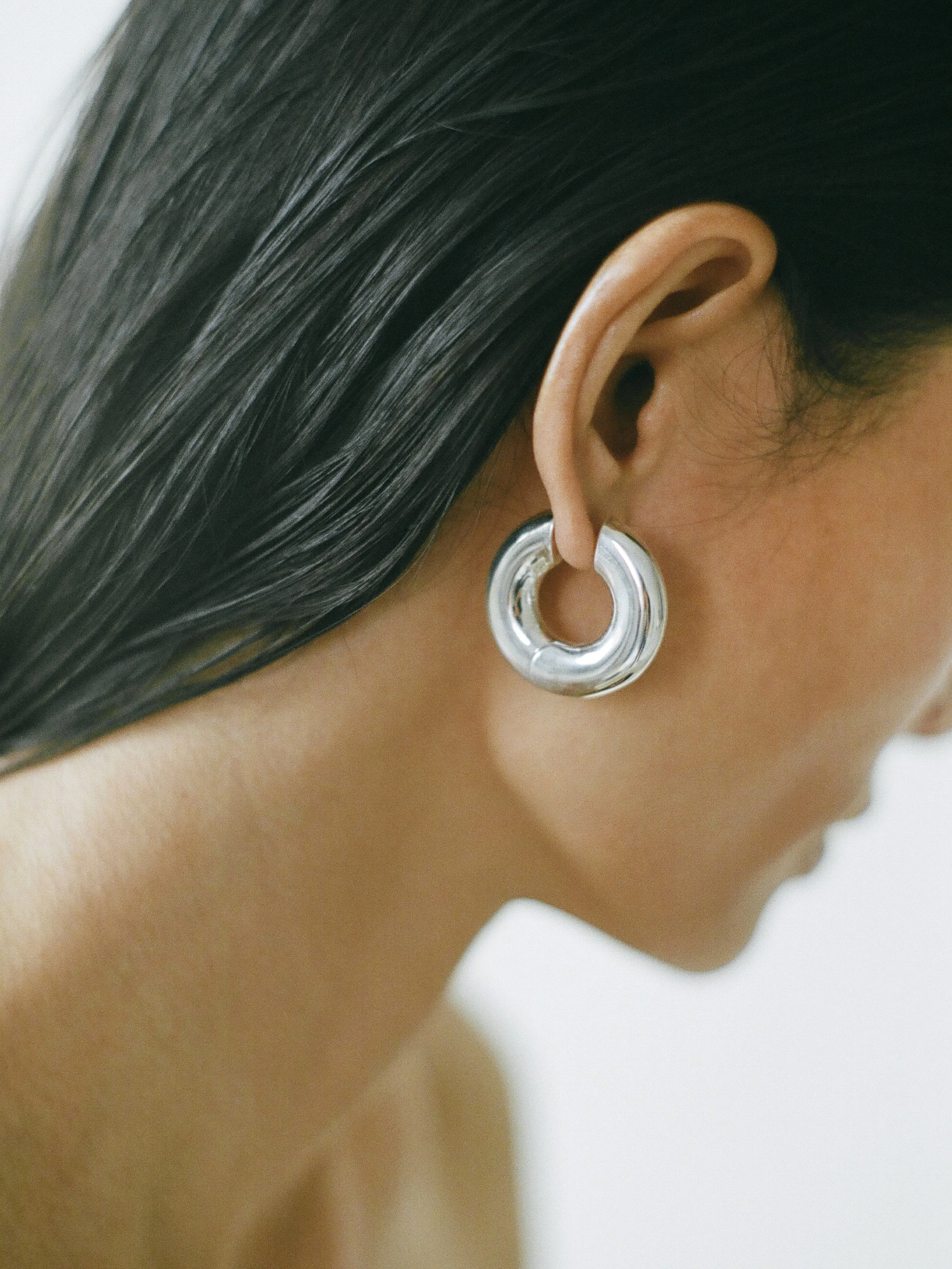 Silver Terra Hoops sold by Laura Lombardi product image thumbnail 2