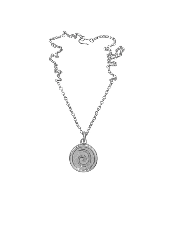 AMS x LL Silver Spiral Pendant made by Laura Lombardi