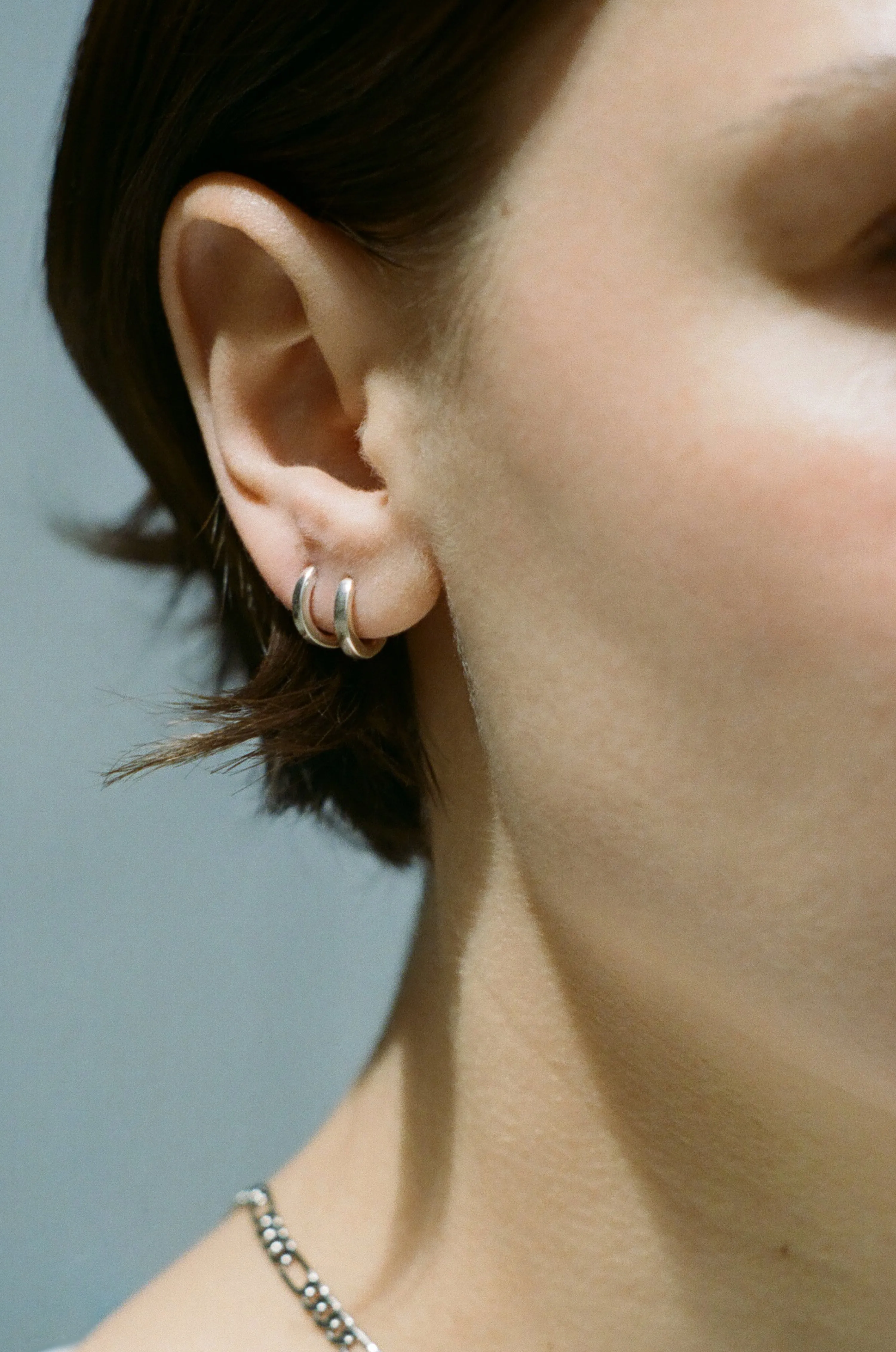 Silver Clutch Hoops sold by Laura Lombardi product image thumbnail 4