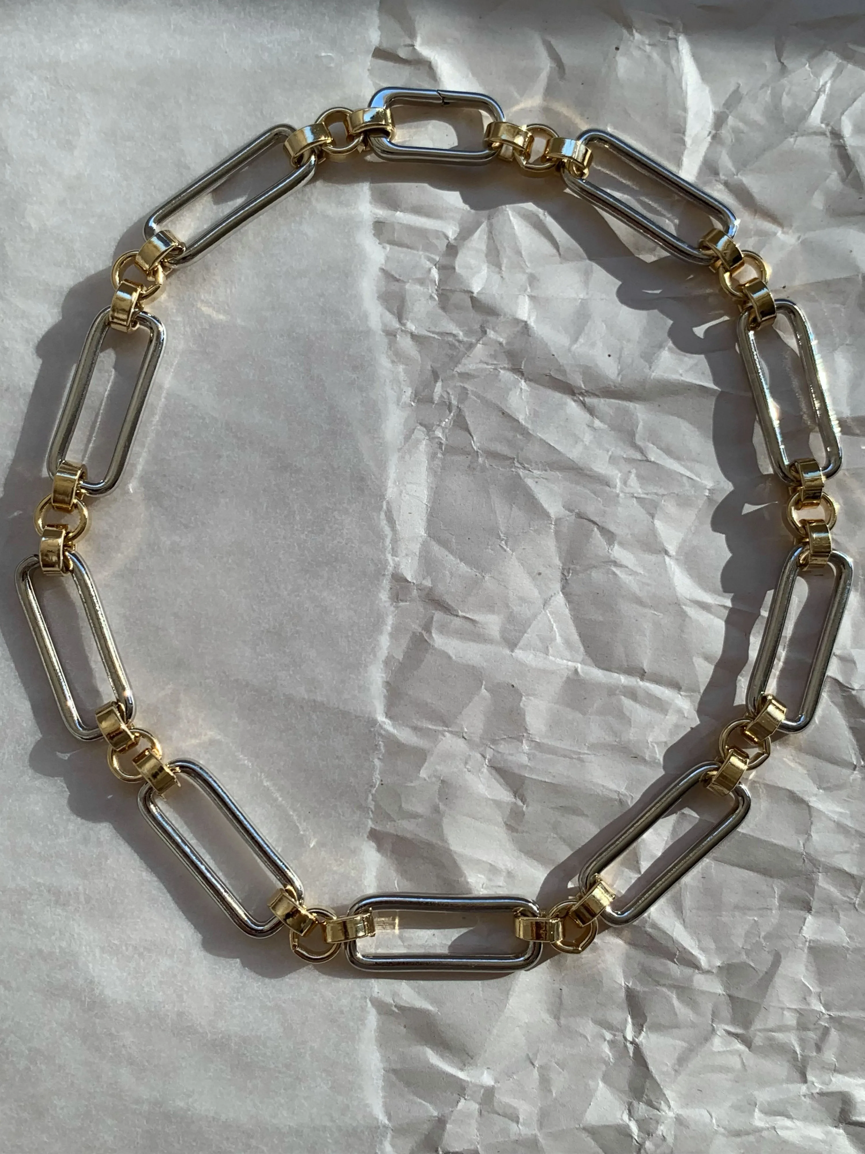 Two Tone Stanza Necklace sold by Laura Lombardi product image thumbnail 3