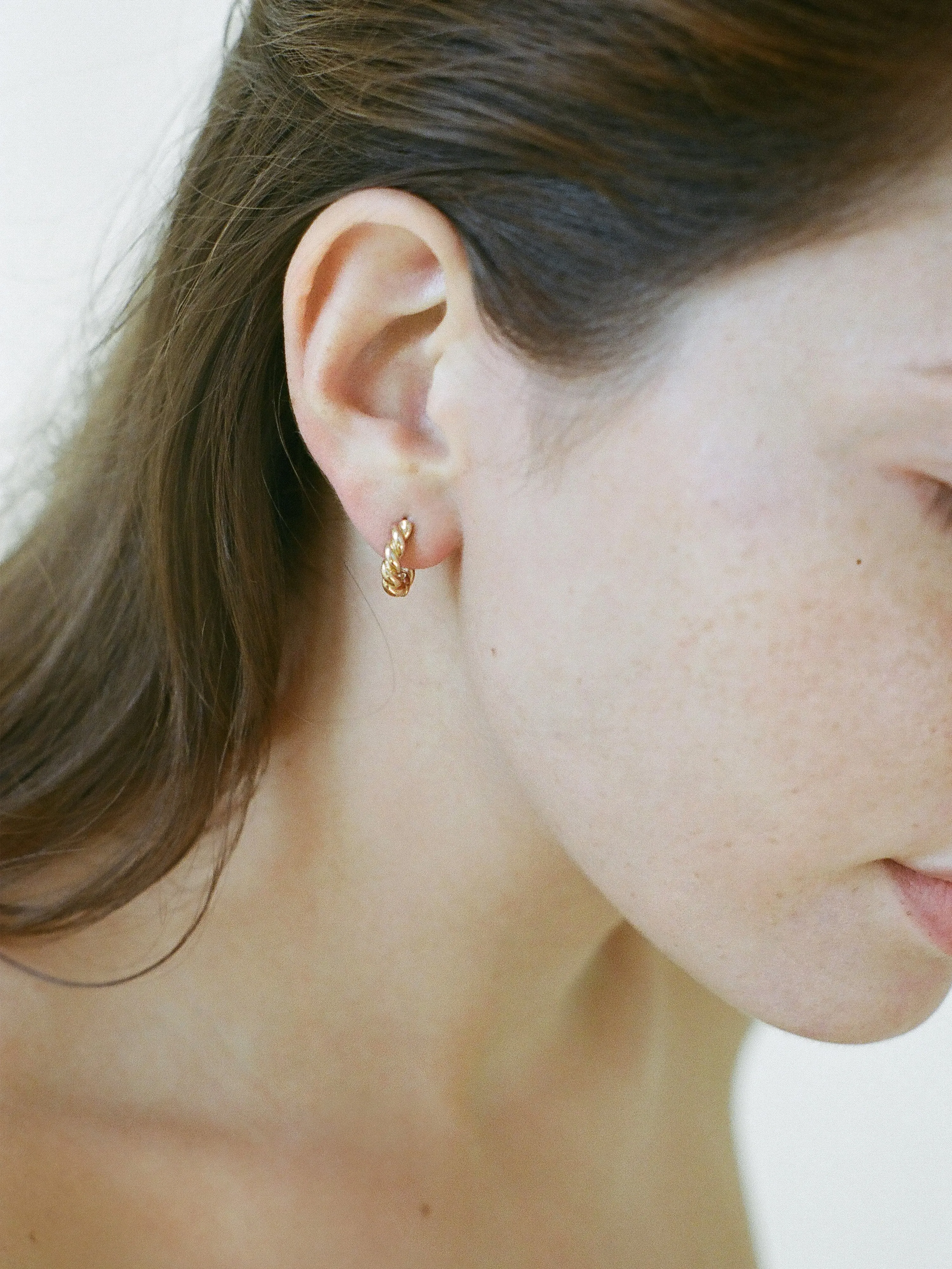 Twist Earrings Yellow Gold * sold by Laura Lombardi product image thumbnail 4