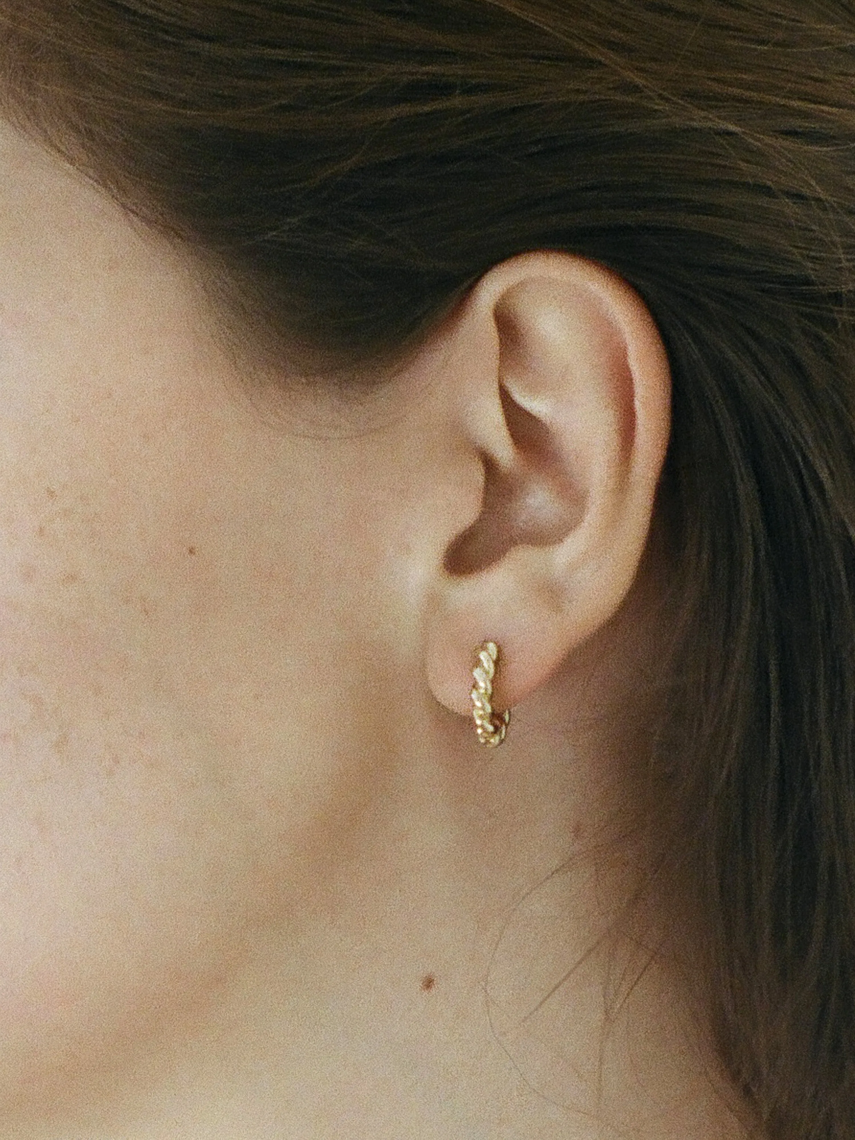 Twist Earrings Yellow Gold * sold by Laura Lombardi product image thumbnail 2