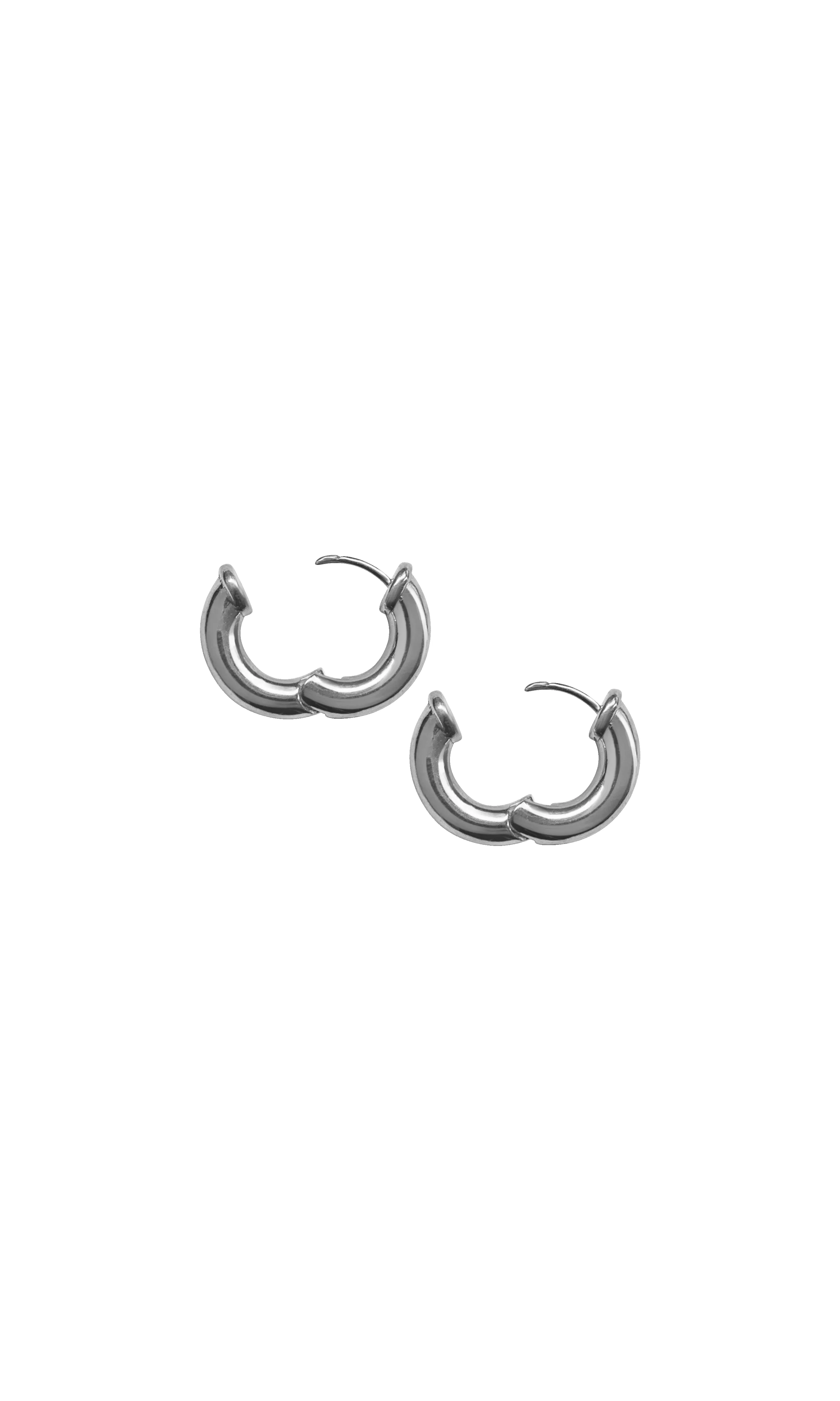 Mini Classica Hoops White Gold sold by Laura Lombardi product image thumbnail 5