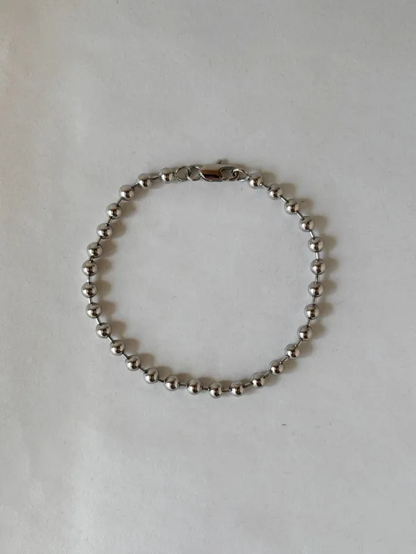 Silver Ball Chain Bracelet Sample Sale made by Laura Lombardi