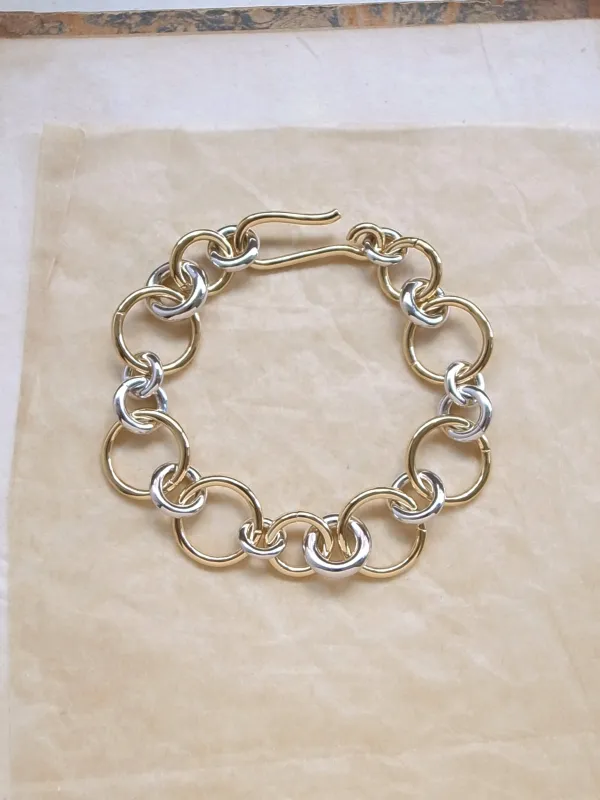 Two Tone Aria Bracelet Sample Sale made by Laura Lombardi