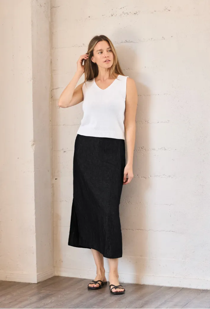 Linen Slit Skirt sold by It is well L.A. product image thumbnail 5