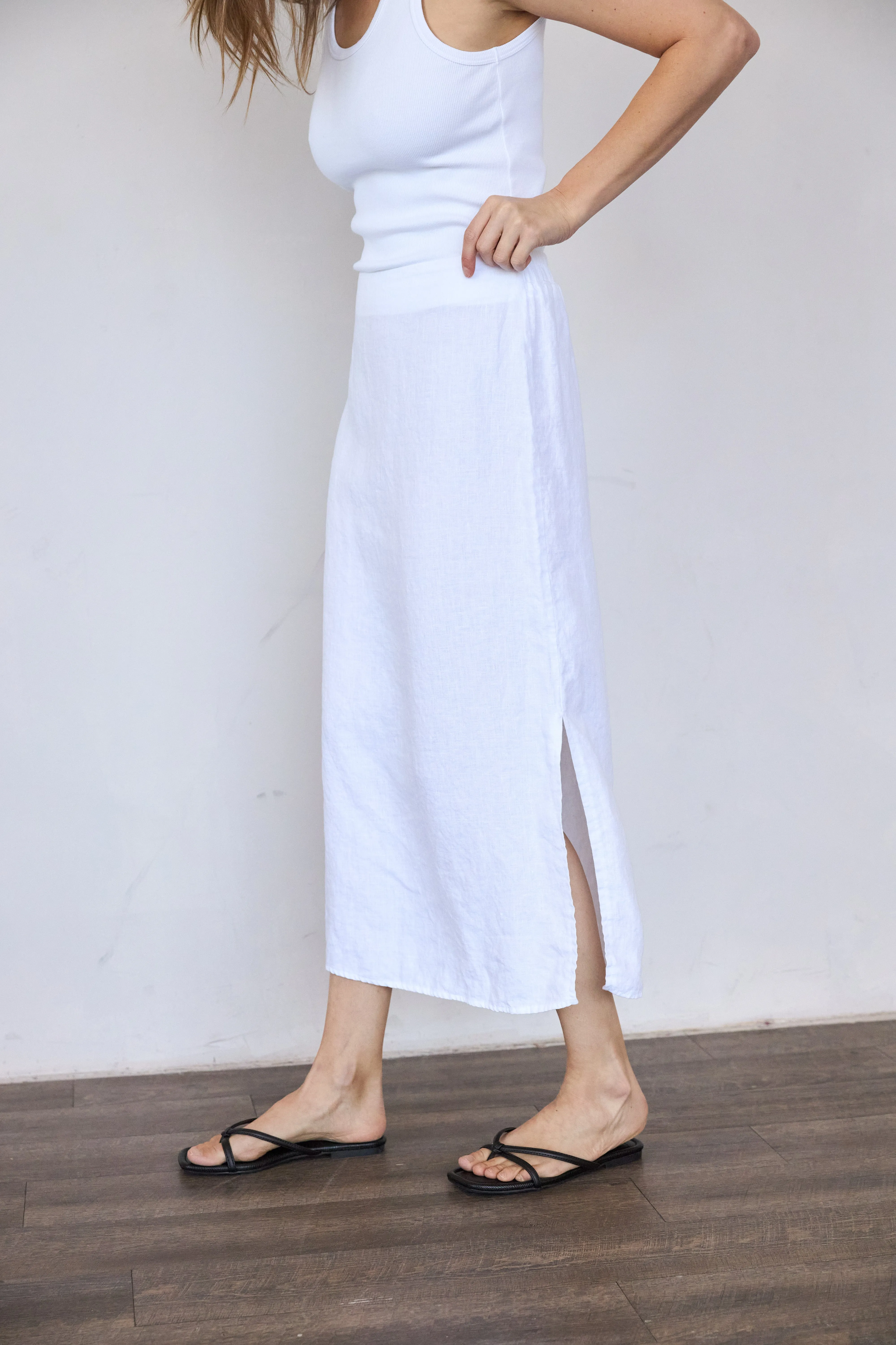 Linen Slit Skirt sold by It is well L.A. product image thumbnail 2