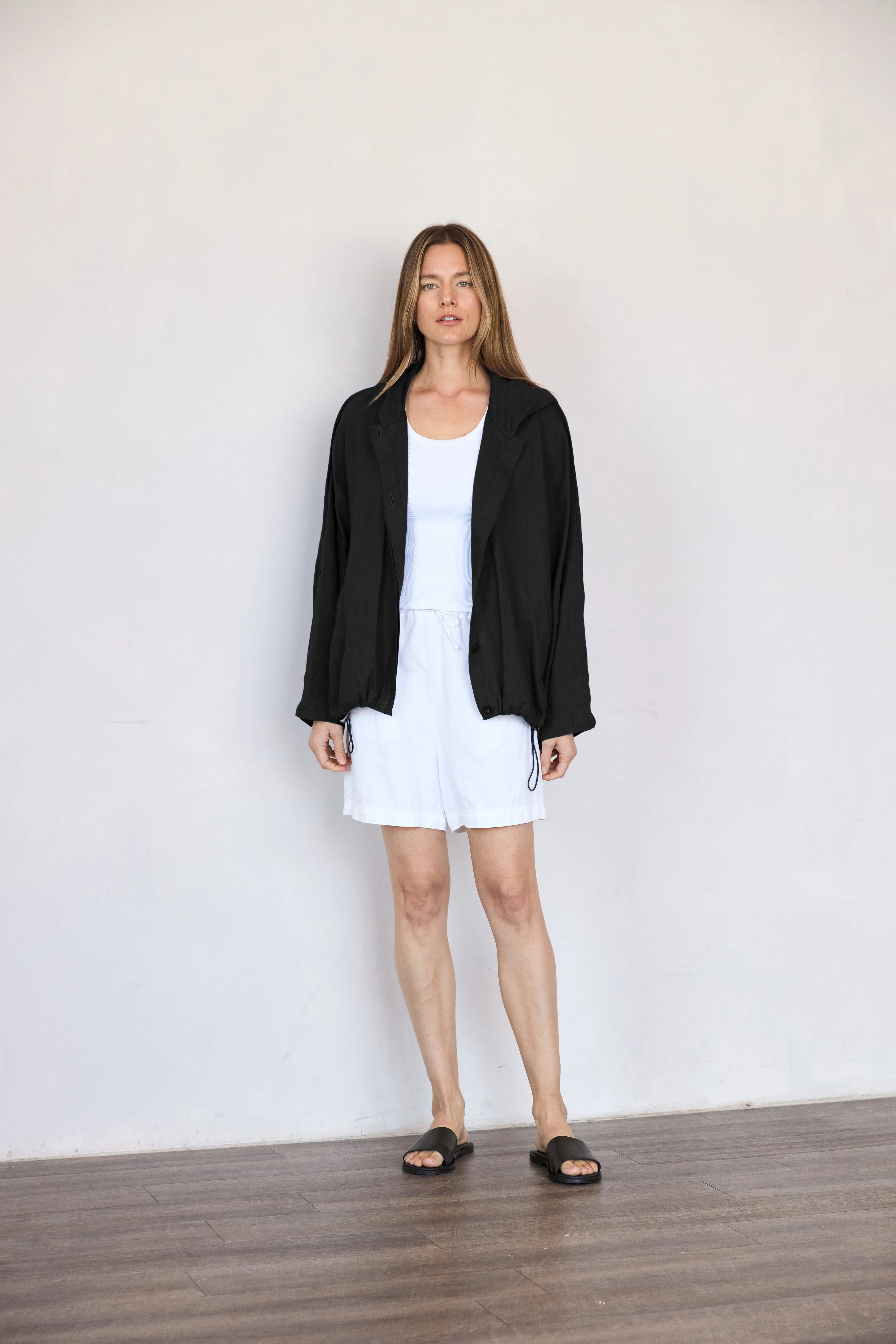 Oversized Hooded Linen Jacket sold by It is well L.A. product image thumbnail 3