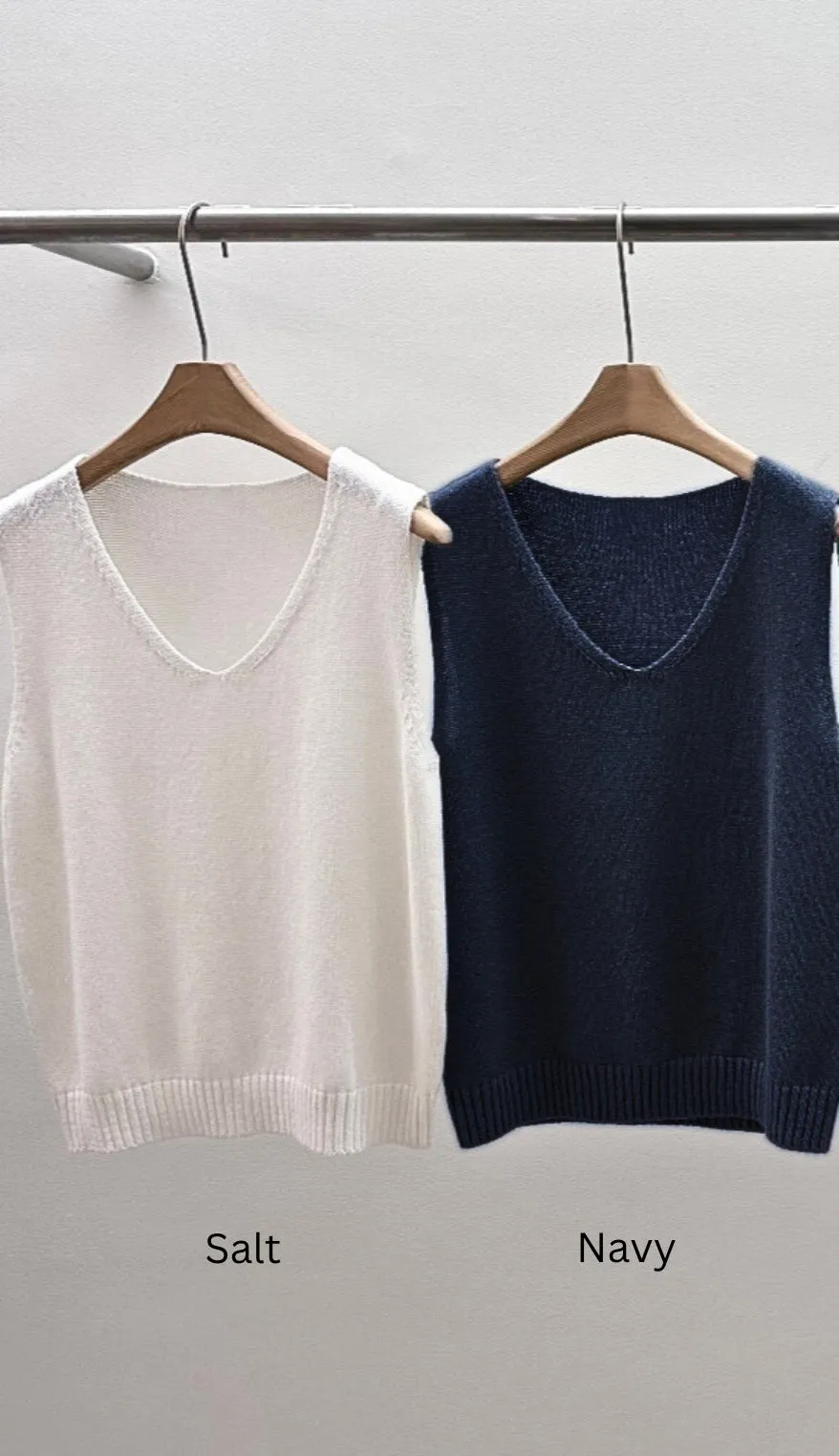 Cotton V-neck Sweater Tank sold by It is well L.A. product image thumbnail 4