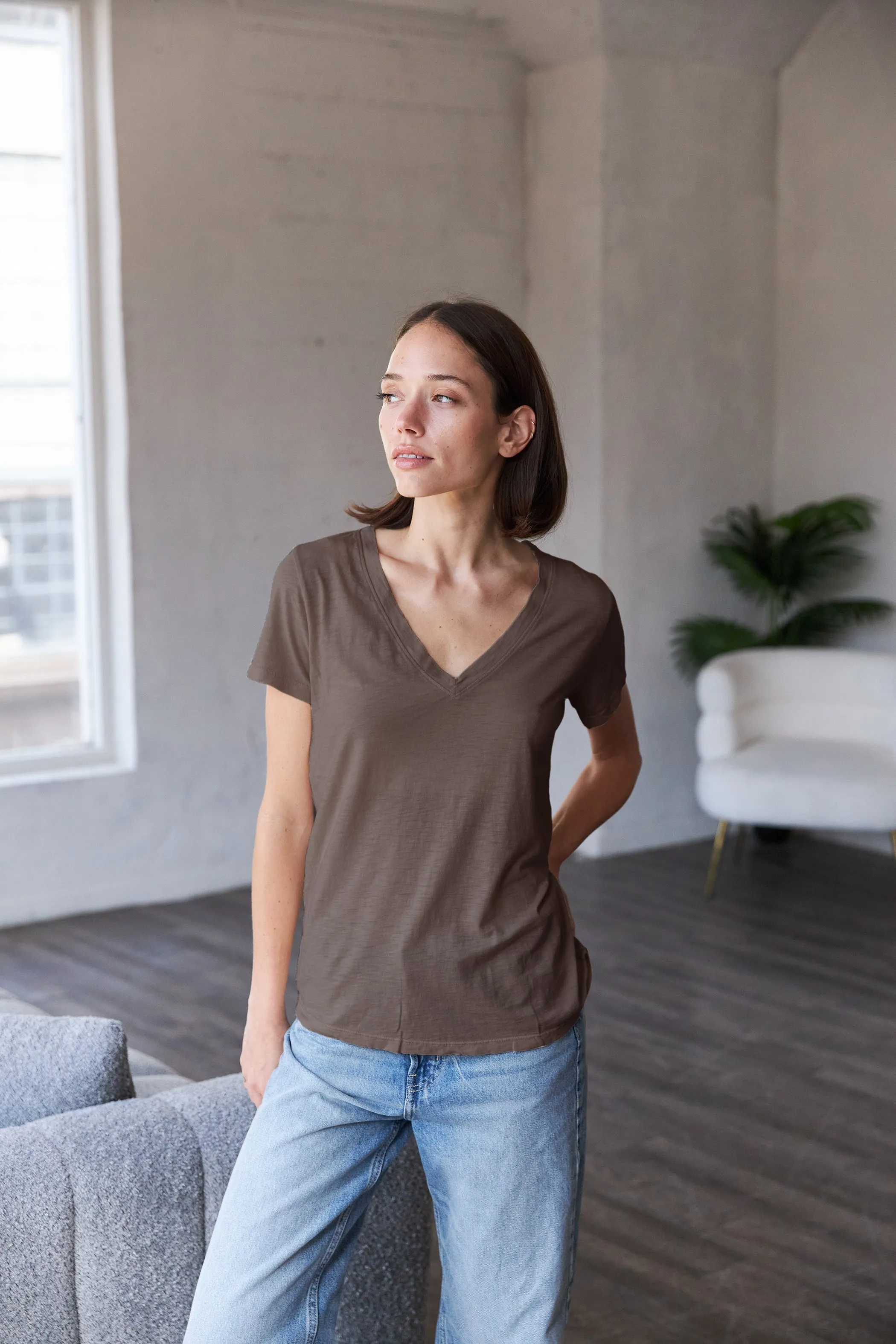 Everyday V-Neck T-Shirt sold by It is well L.A. product image thumbnail 5