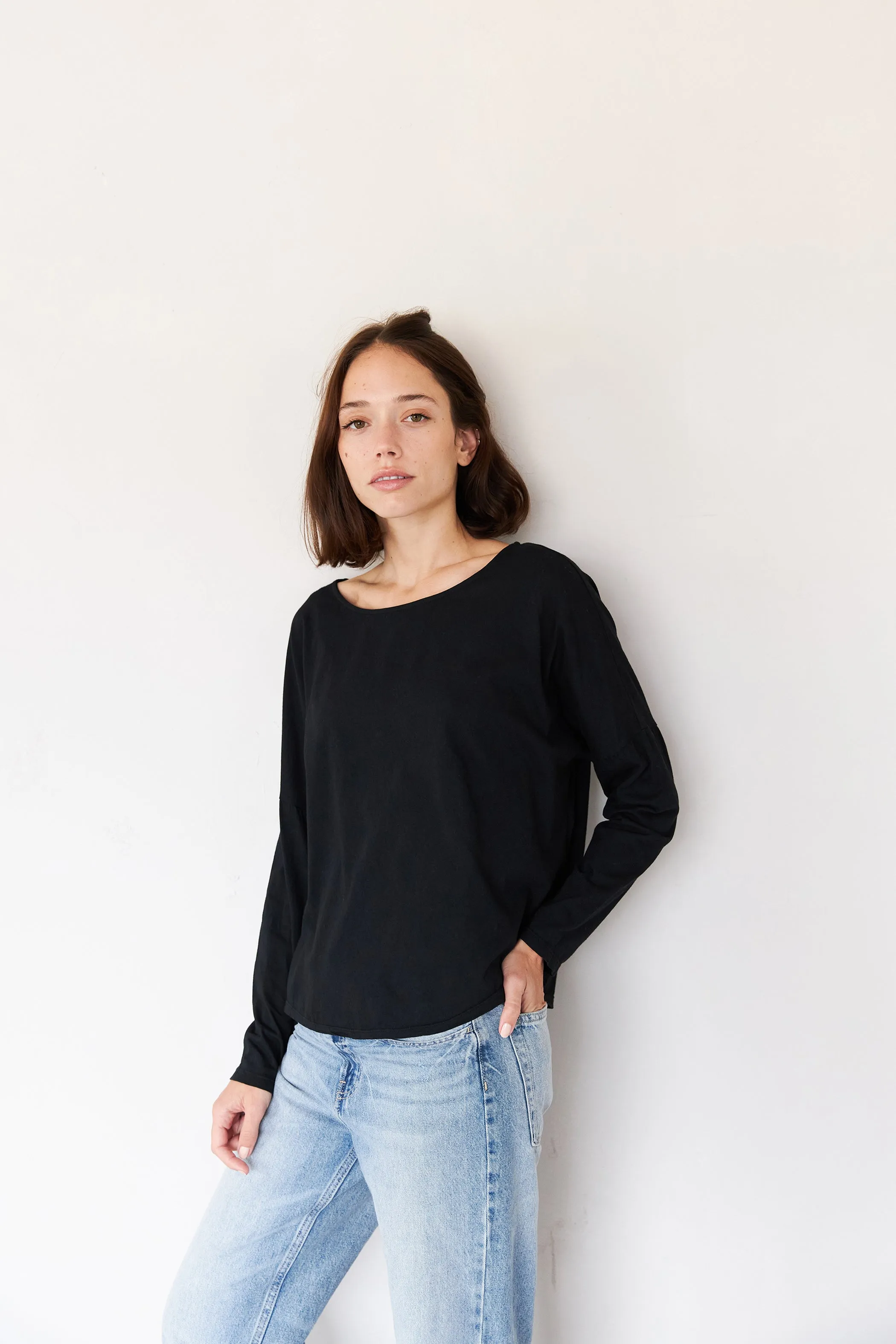 Organic Long Sleeve Boxy Tee sold by It is well L.A. product image thumbnail 3