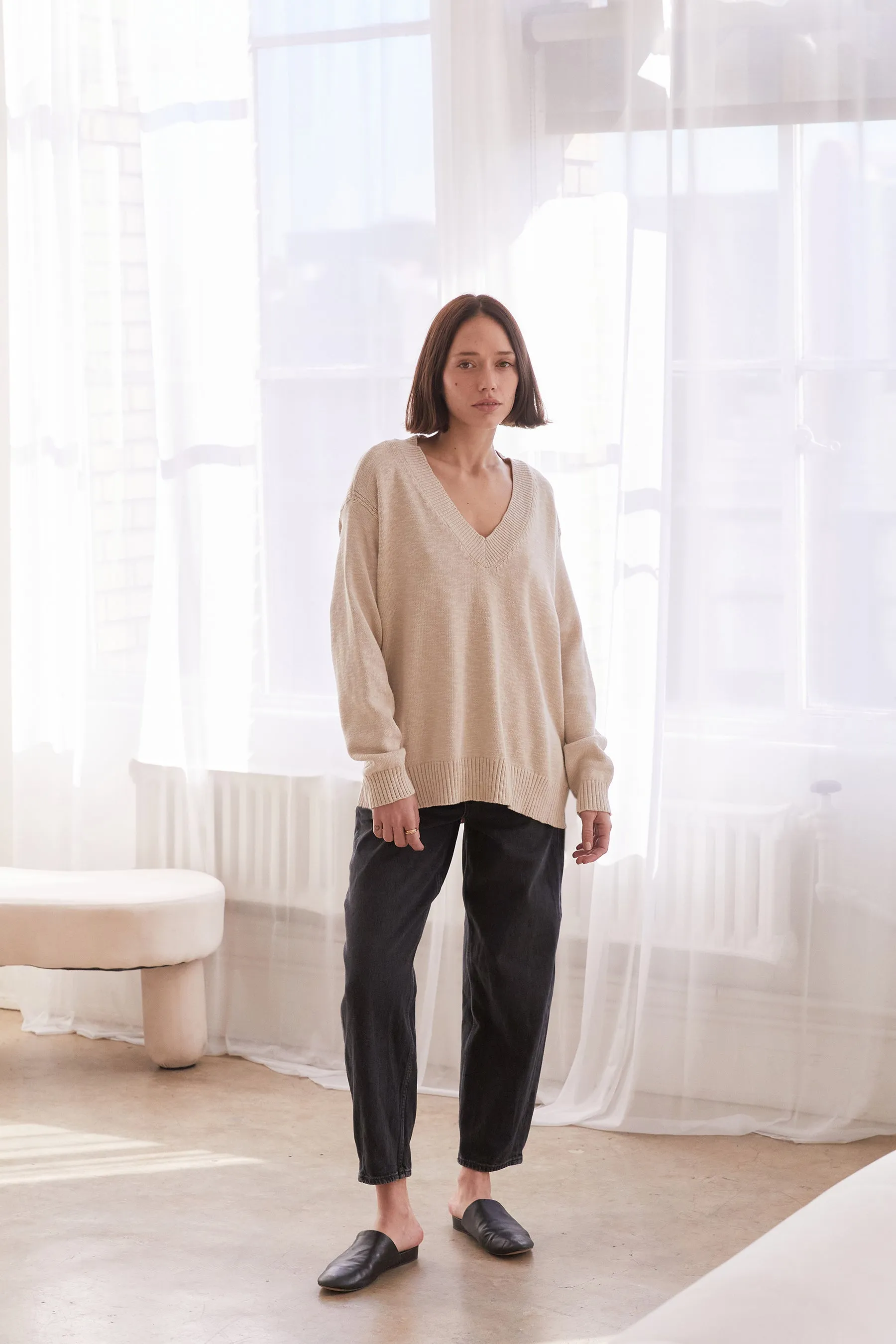 Boyfriend V-Neck Sweater sold by It is well L.A. product image thumbnail 2