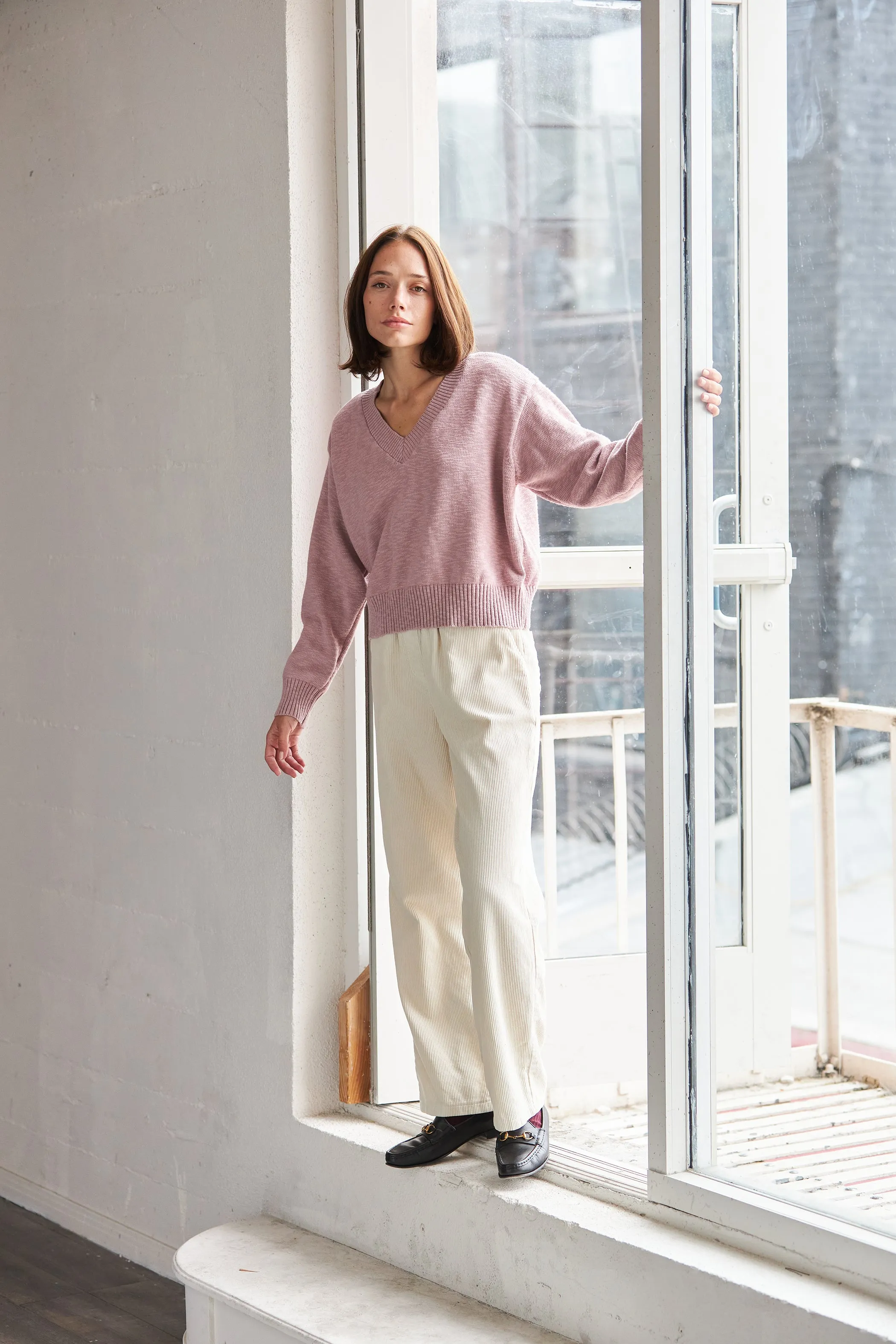 Crop V-Neck Sweater sold by It is well L.A. product image thumbnail 3