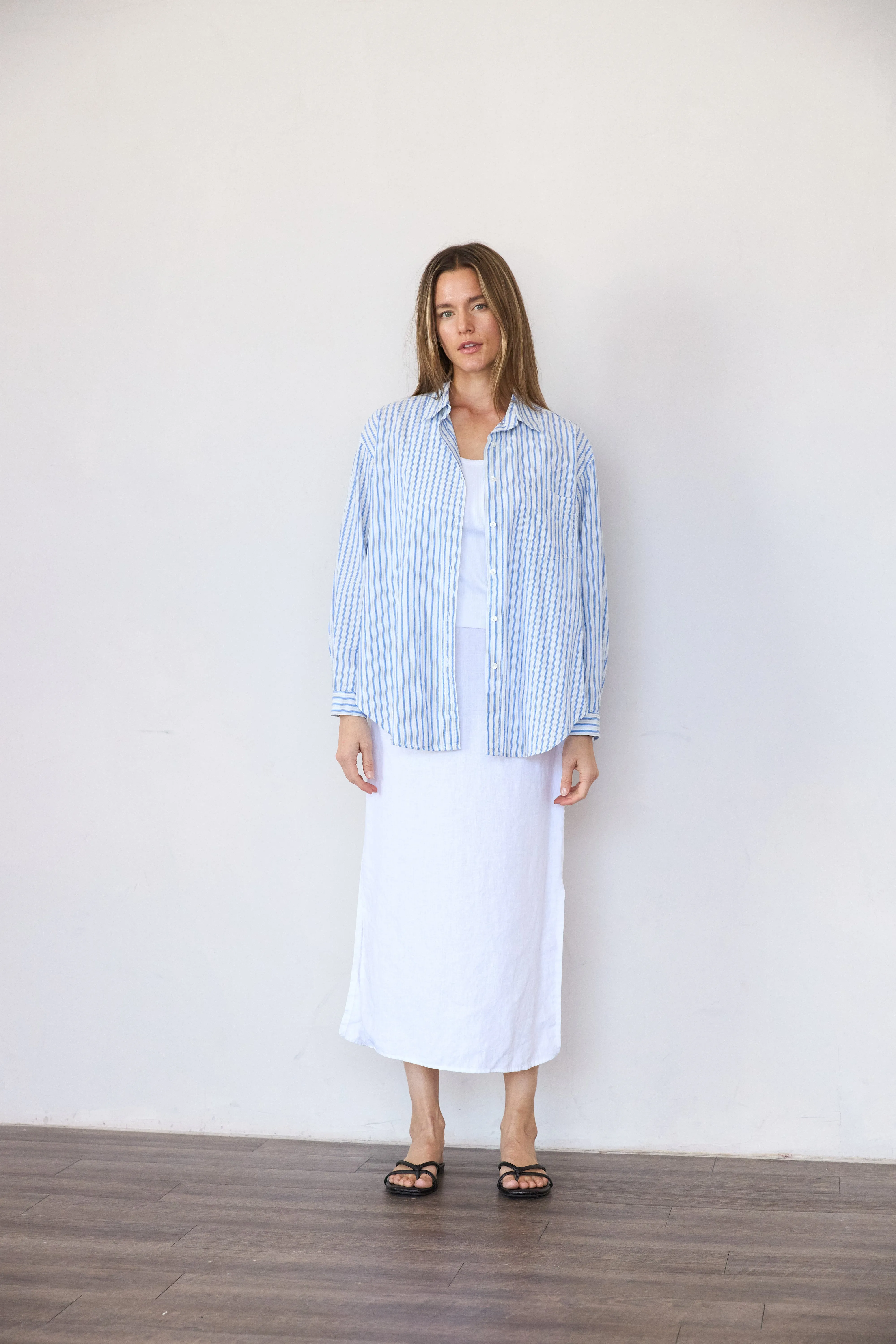 Oversized Stripe Button Down Shirt sold by It is well L.A. product image thumbnail 4