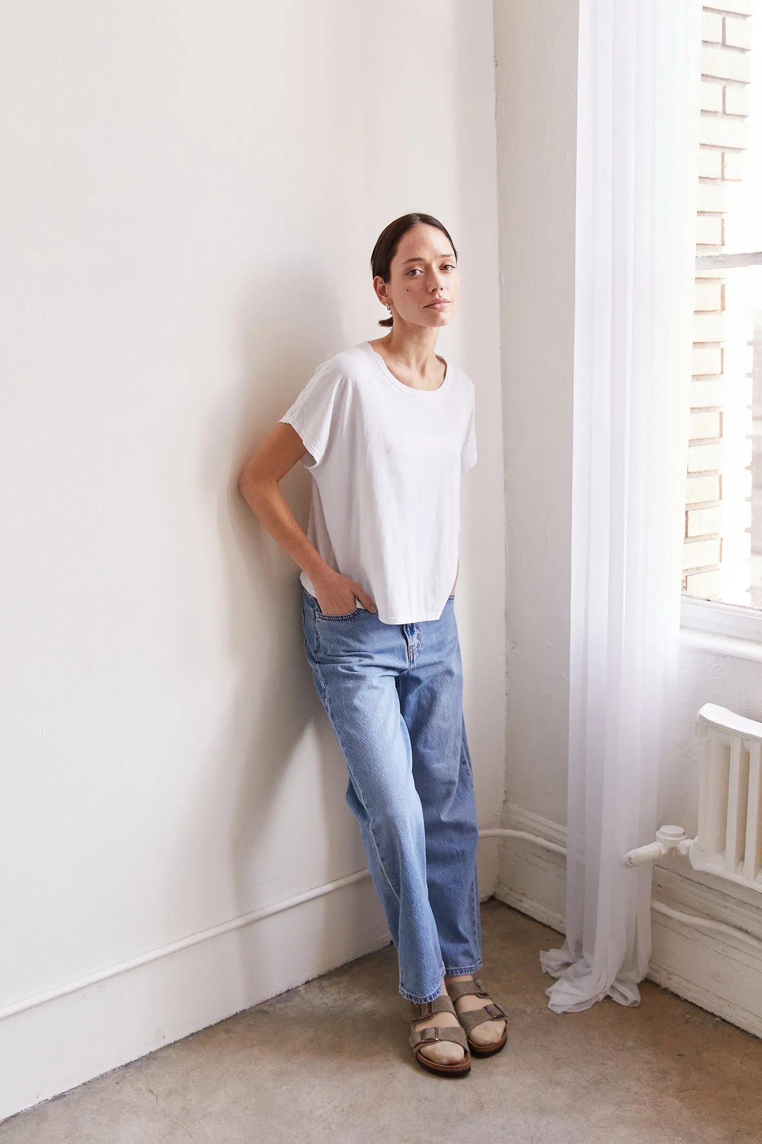 Organic Cotton Crewneck Boxy T-Shirt sold by It is well L.A.