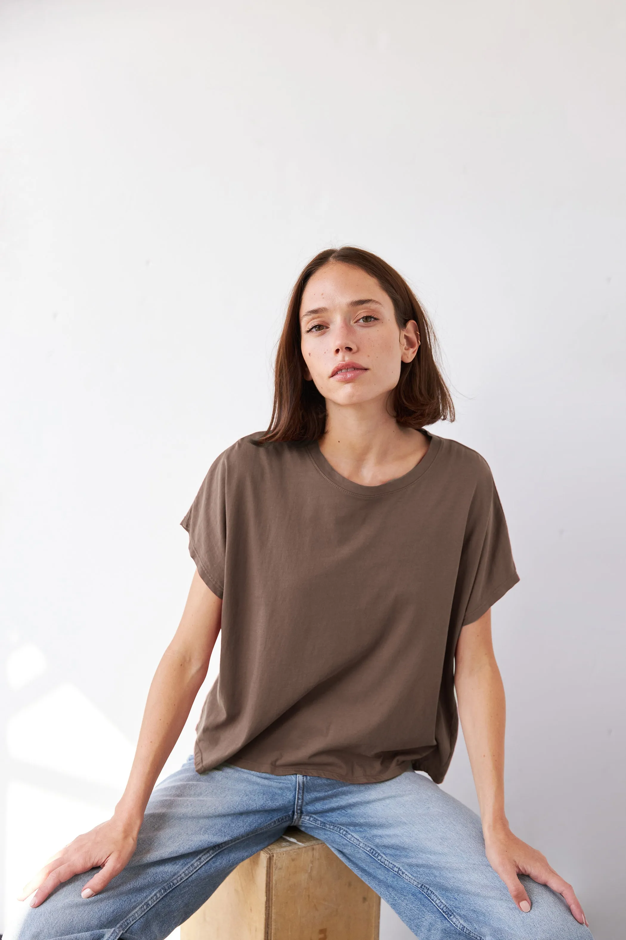 Organic Cotton Crewneck Boxy T-Shirt sold by It is well L.A. product image thumbnail 3