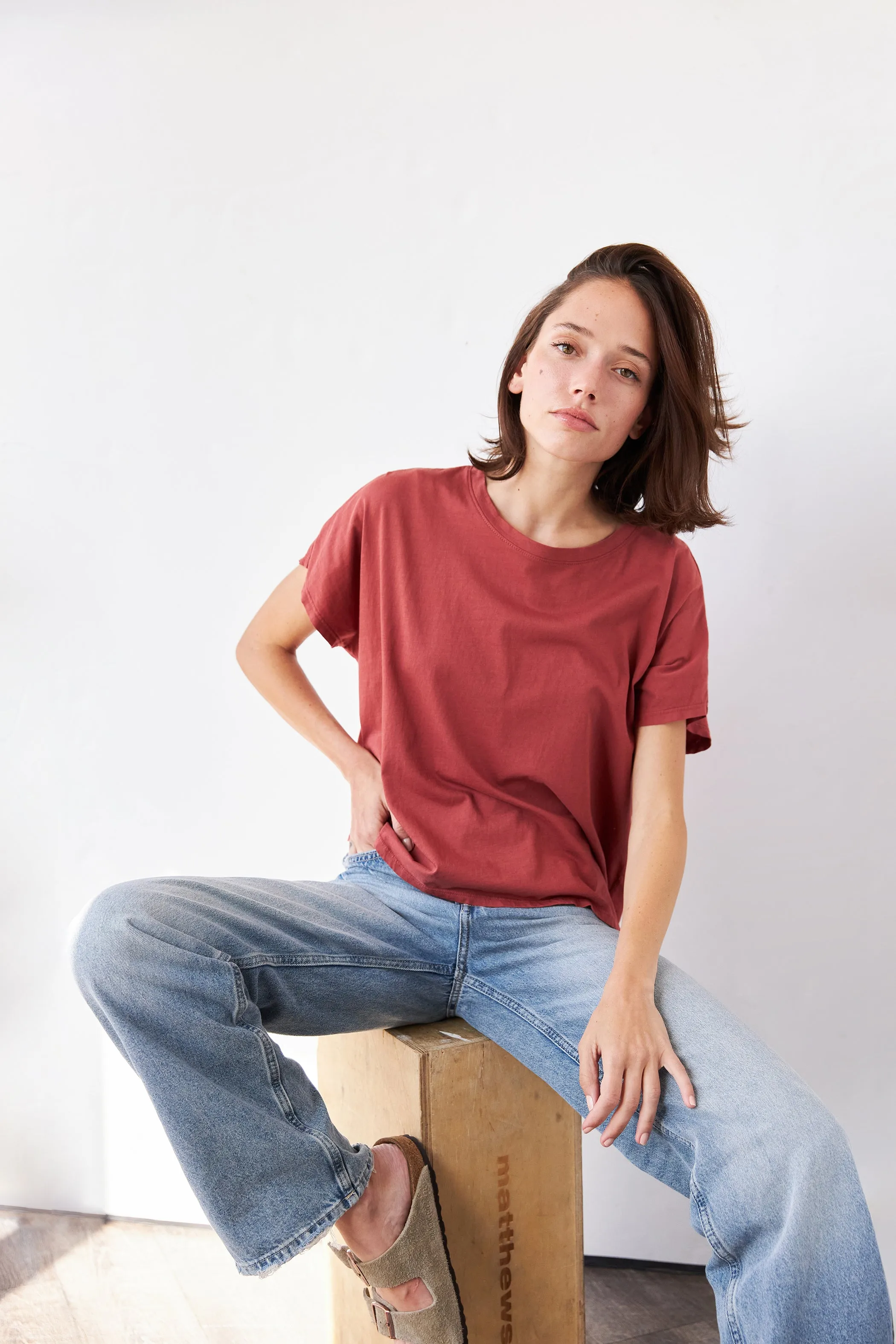 Organic Cotton Crewneck Boxy T-Shirt sold by It is well L.A. product image thumbnail 5