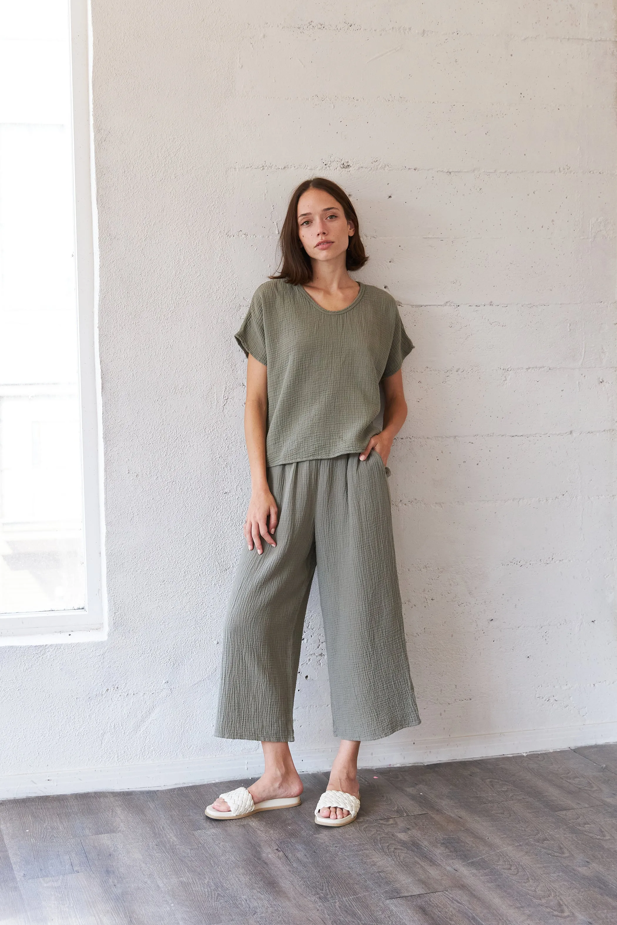 Organic Wide Gauze Pant sold by It is well L.A. product image thumbnail 3