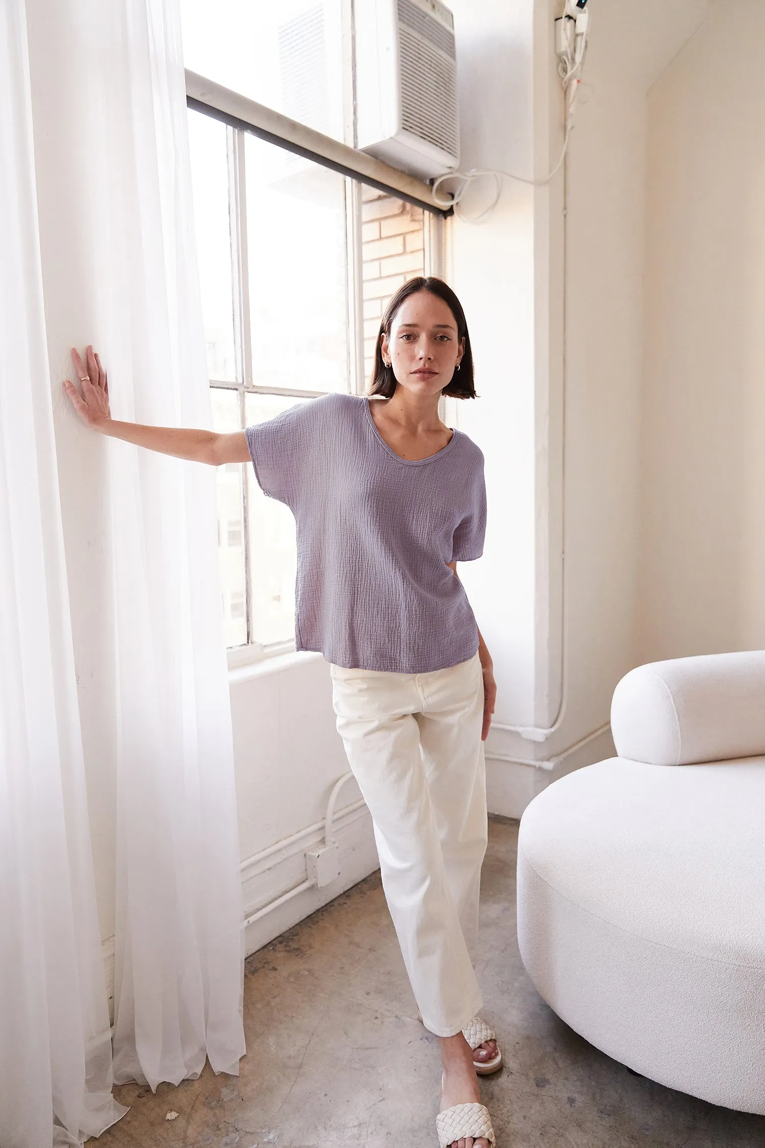 Organic Short Sleeve Gauze Top sold by It is well L.A. product image thumbnail 4