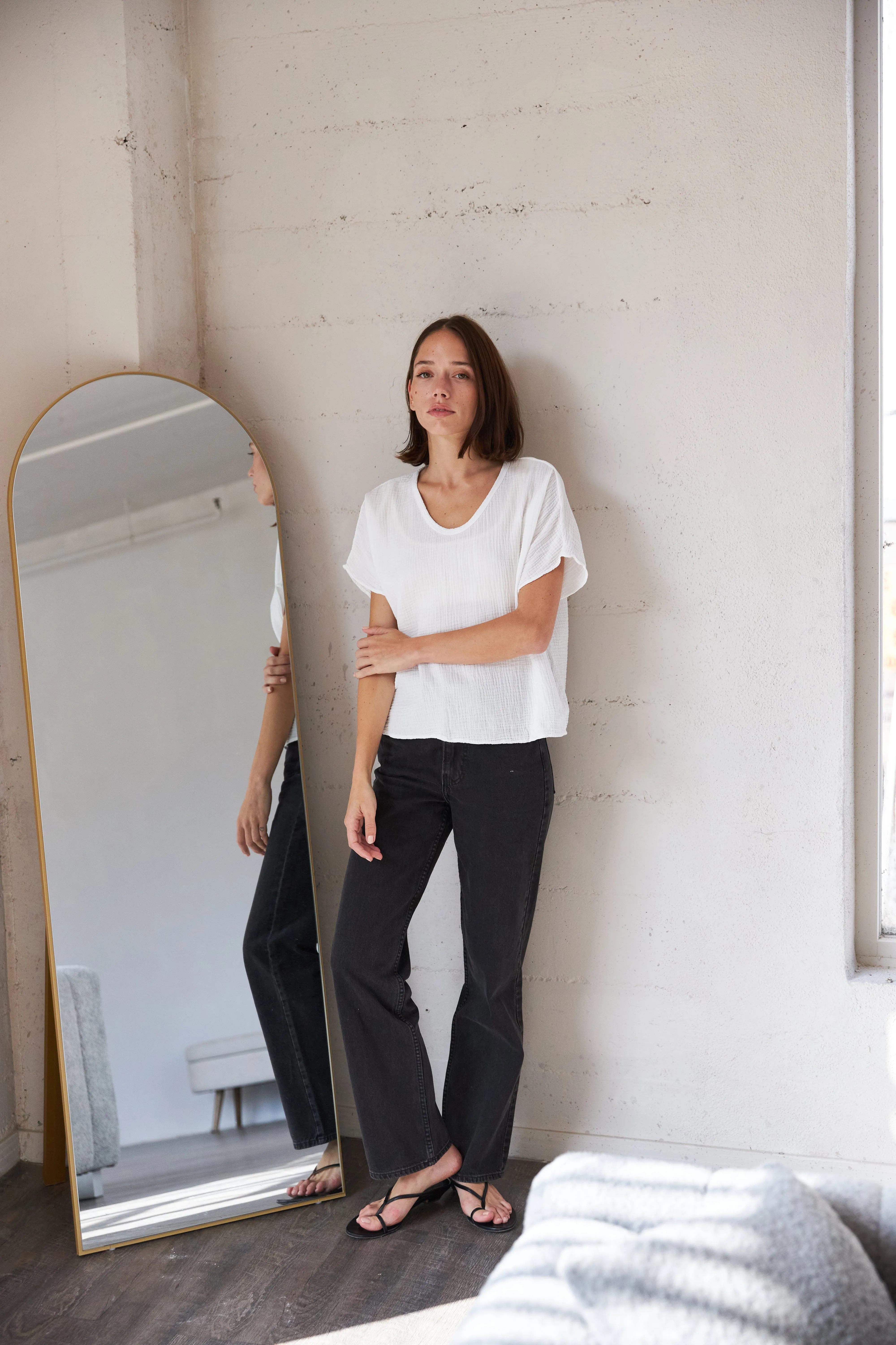 Organic Short Sleeve Gauze Top sold by It is well L.A. product image thumbnail 2