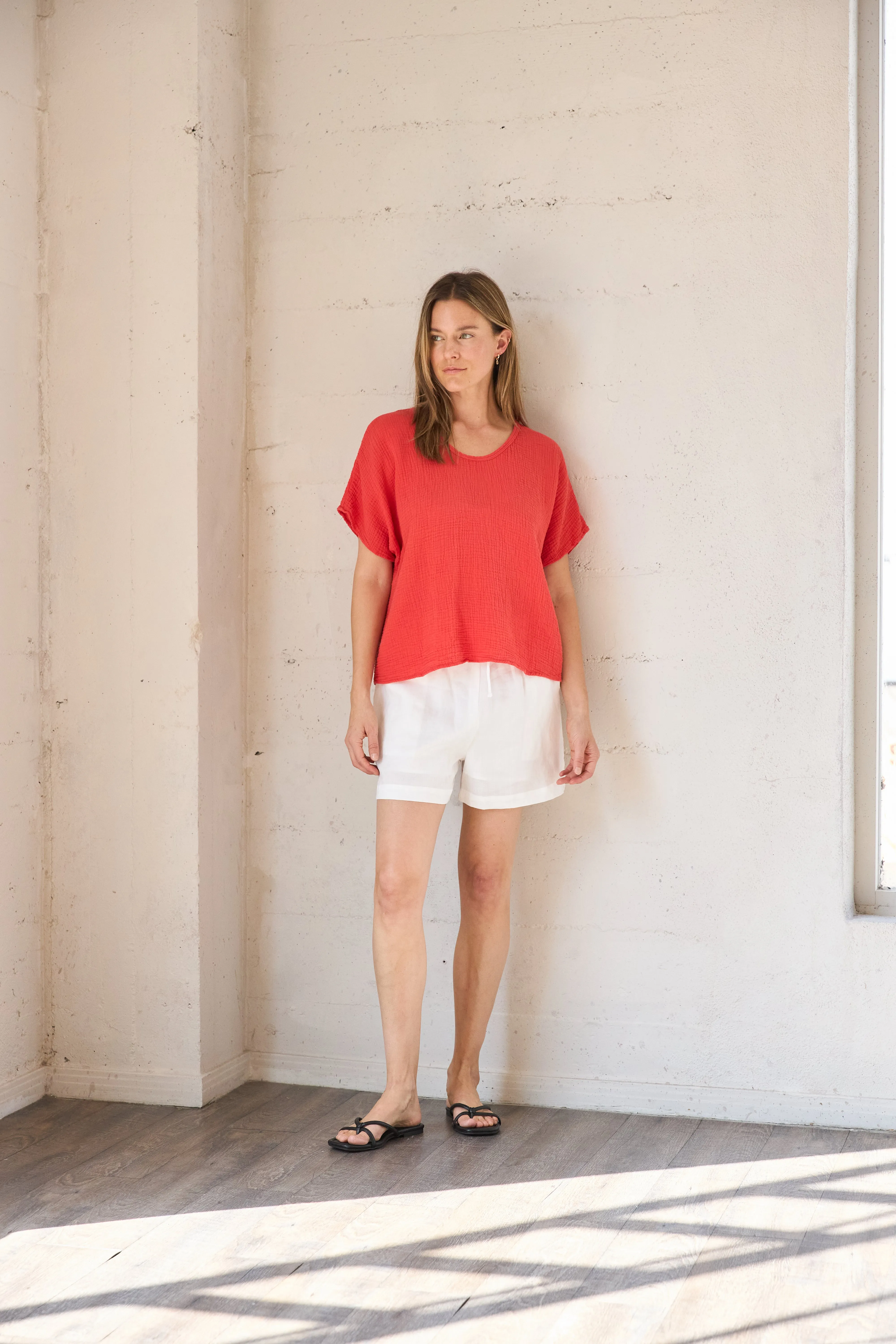 Organic Short Sleeve Gauze Top sold by It is well L.A.
