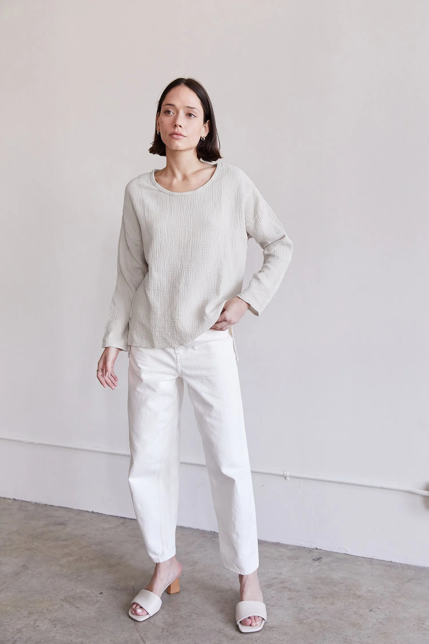 Organic Long Sleeve Gauze Top sold by It is well L.A. product image thumbnail 2