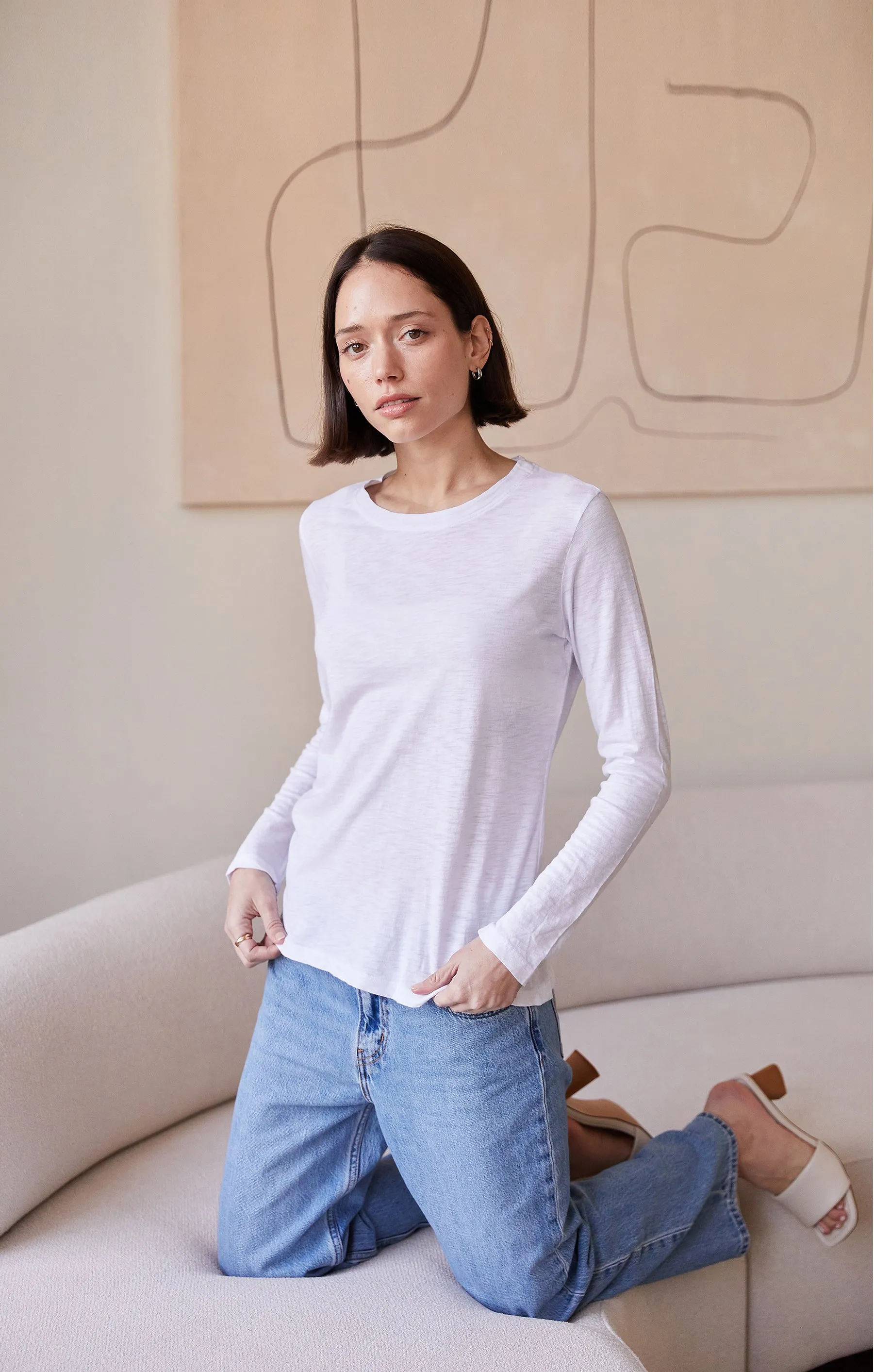 Everyday Crewneck Long Sleeve T-Shirt sold by It is well L.A.