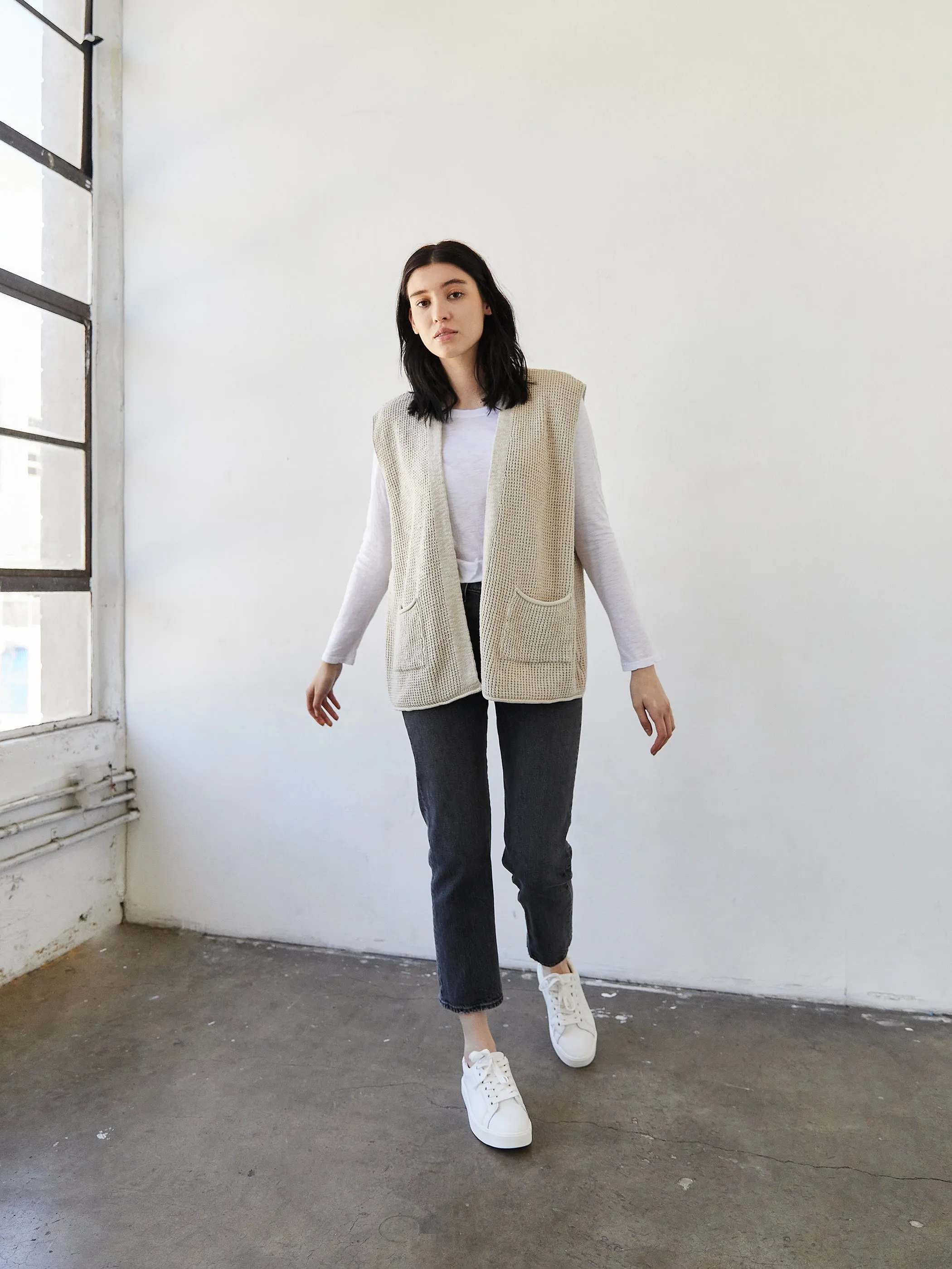 Oversized Sleeveless Cardigan sold by It is well L.A. product image thumbnail 3