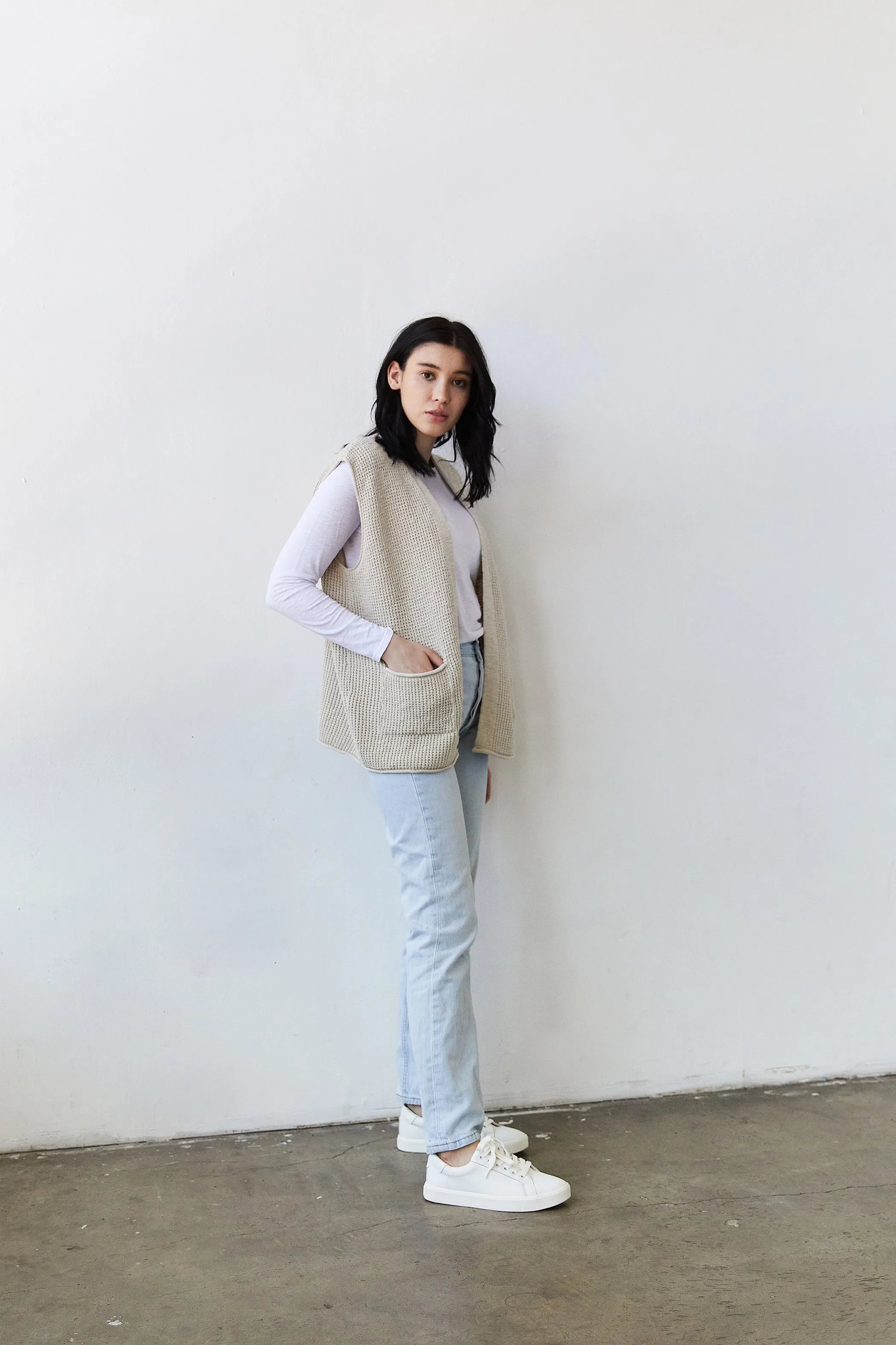 Oversized Sleeveless Cardigan sold by It is well L.A. product image thumbnail 4