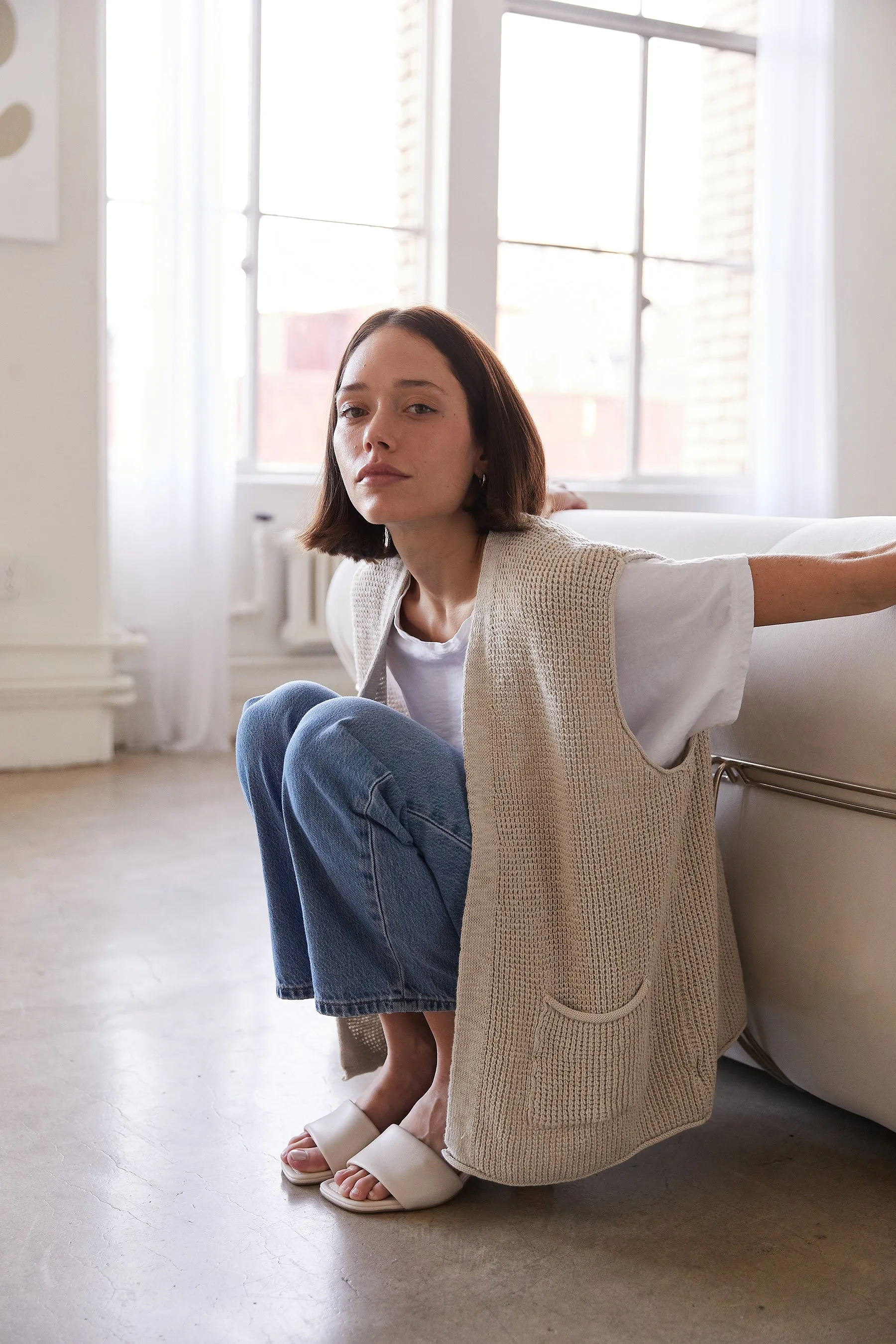 Oversized Sleeveless Cardigan sold by It is well L.A.